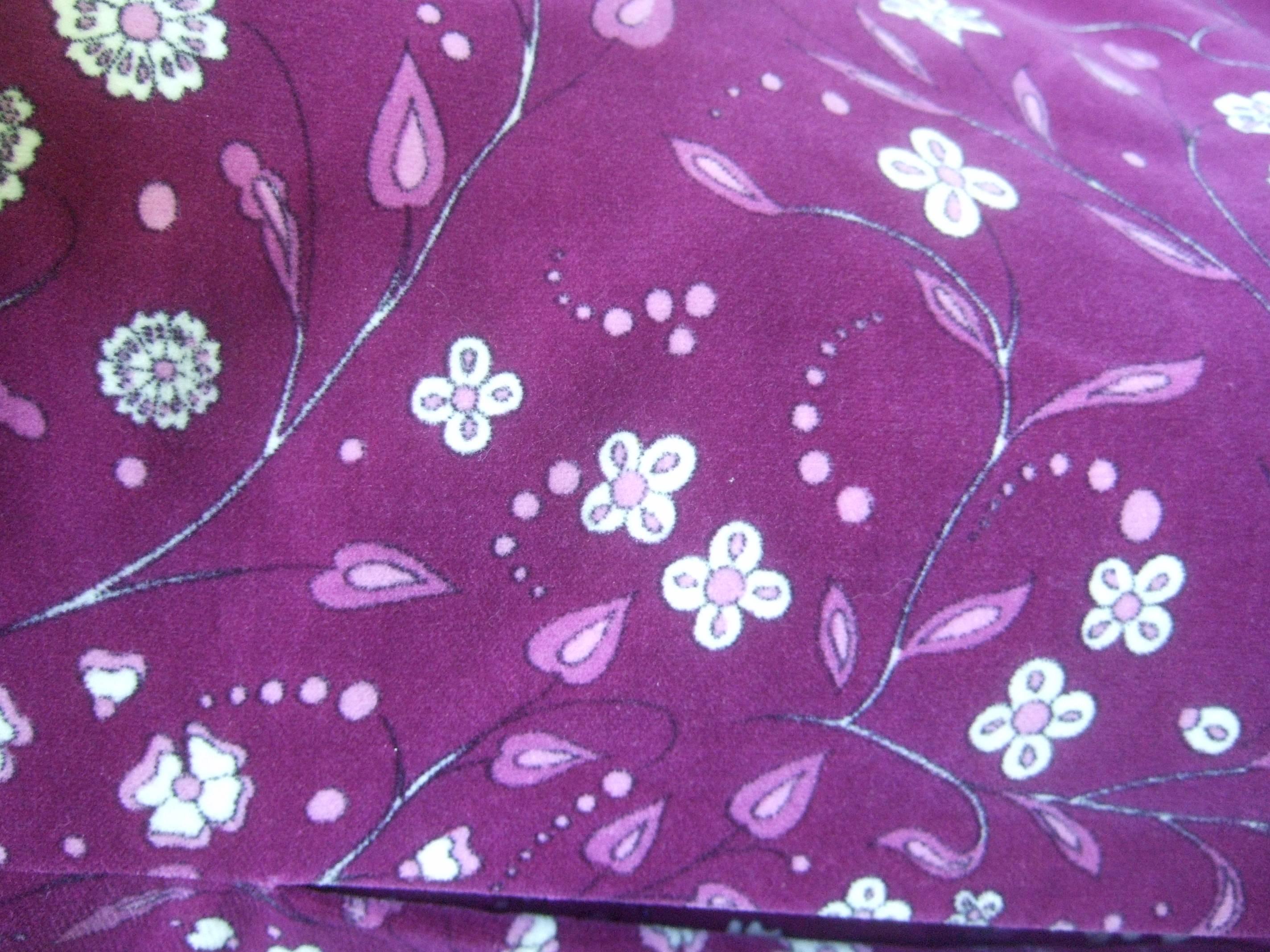 Emilio Pucci Purple Floral Silk & Velvet Ensemble c 1970 For Sale 4