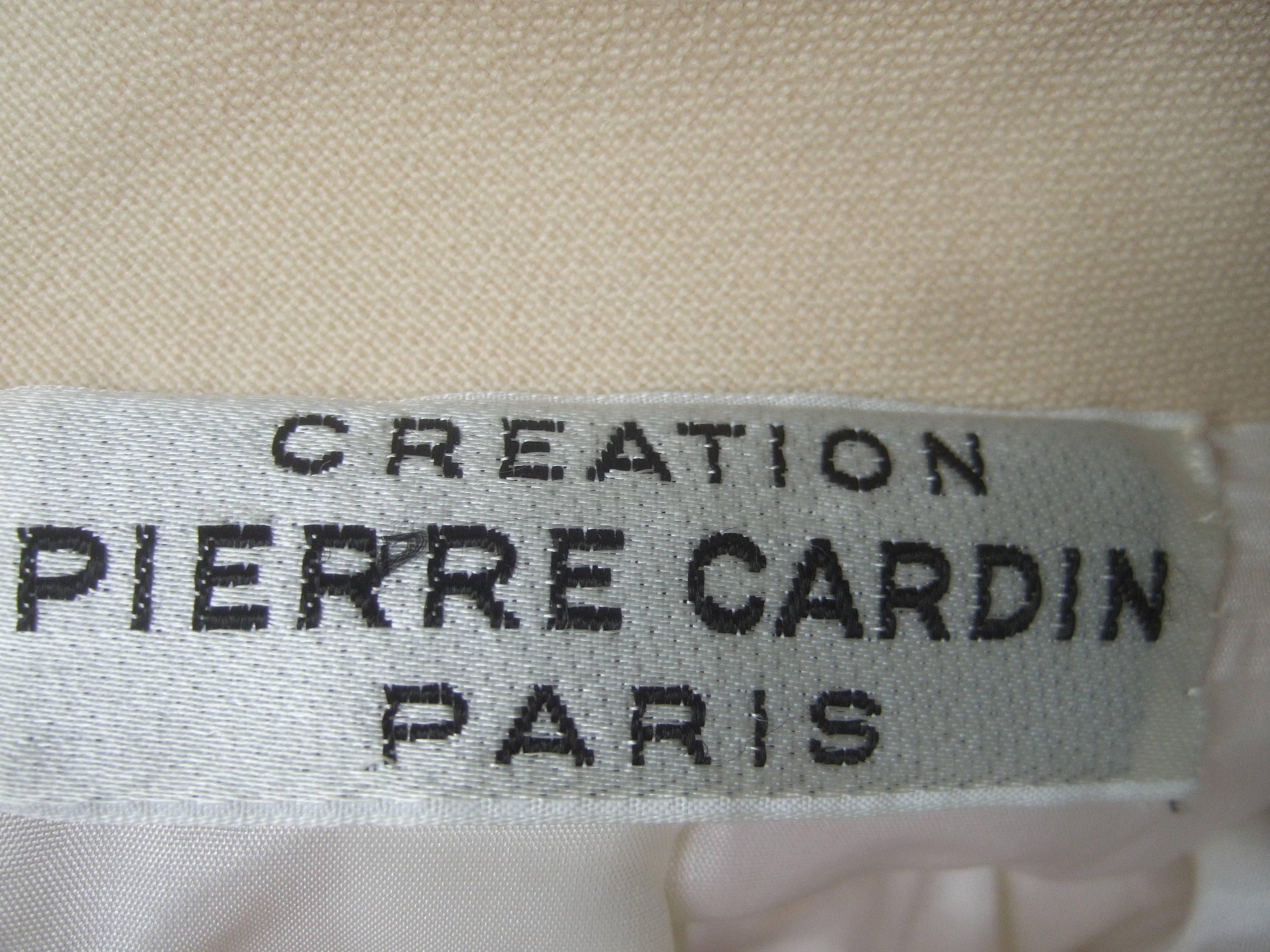 Pierre Cardin Creme Wool Car Coat. 1960's. 1