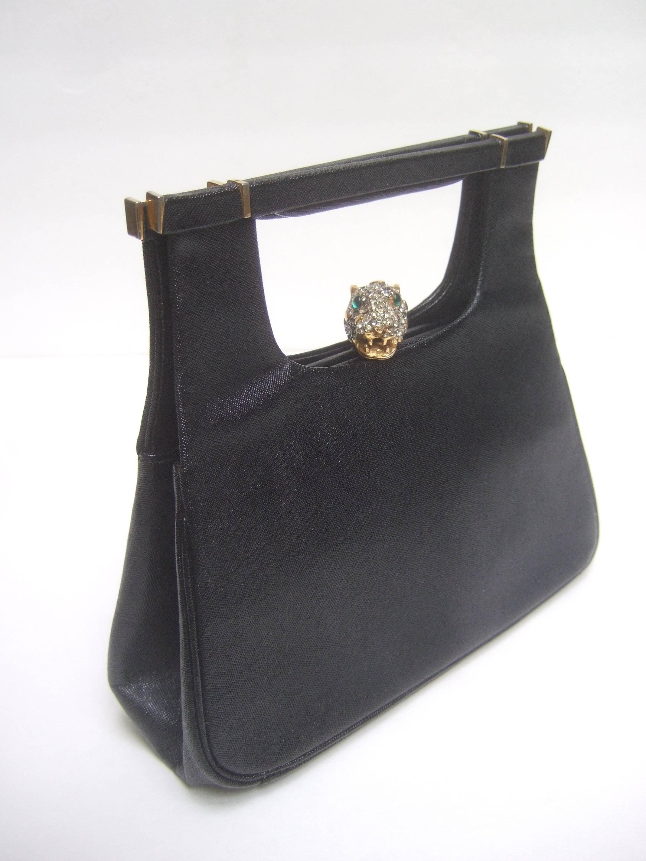 Exquisite Kenneth Lane Jeweled Jaguar Clasp Evening Bag for Rosenfeld  1
