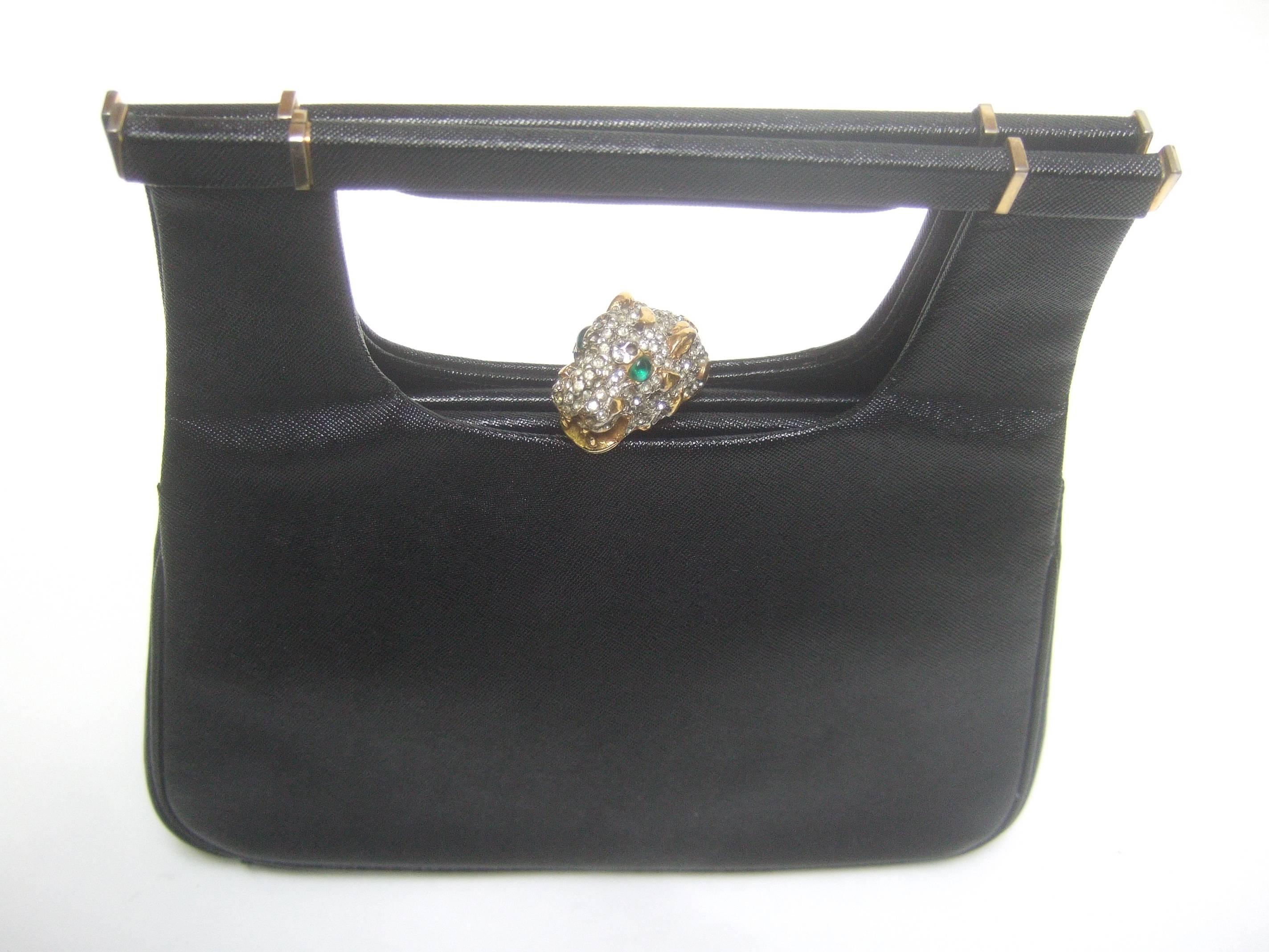 Exquisite Kenneth Lane Jeweled Jaguar Clasp Evening Bag for Rosenfeld  2