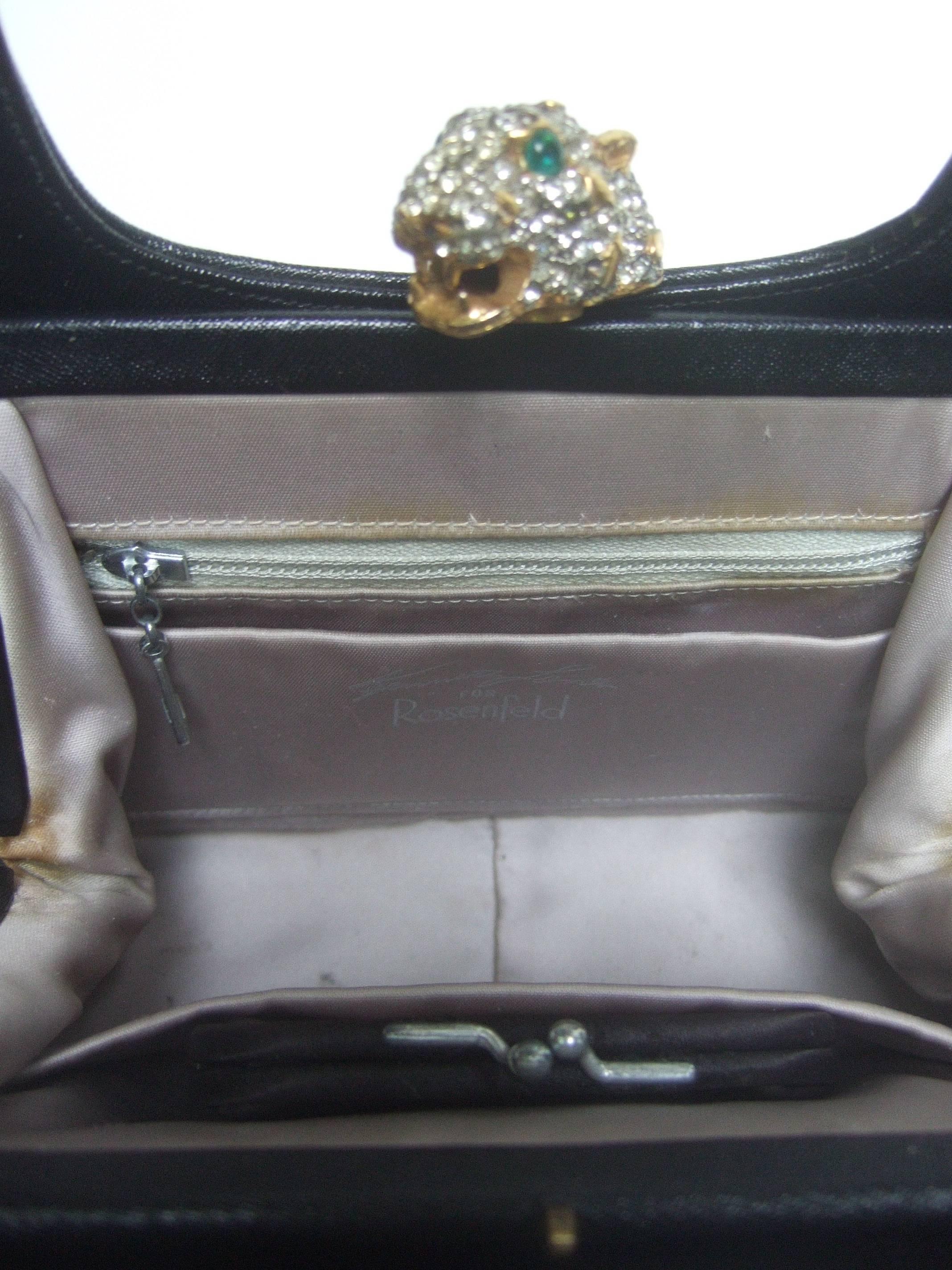 Exquisite Kenneth Lane Jeweled Jaguar Clasp Evening Bag for Rosenfeld  4