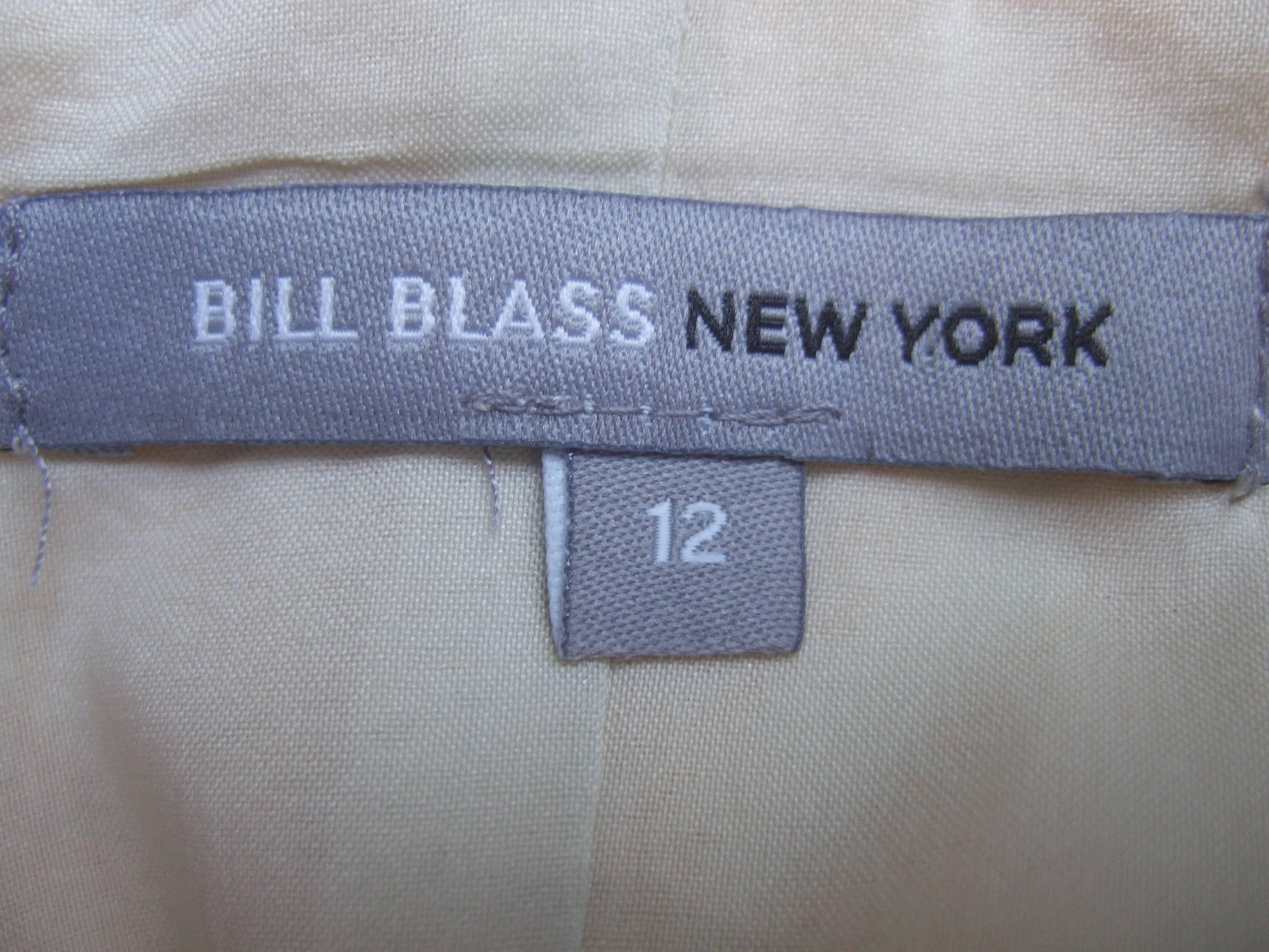 Bill Blass Chic Cotton Linen Print Backless Dress US Size 12 4