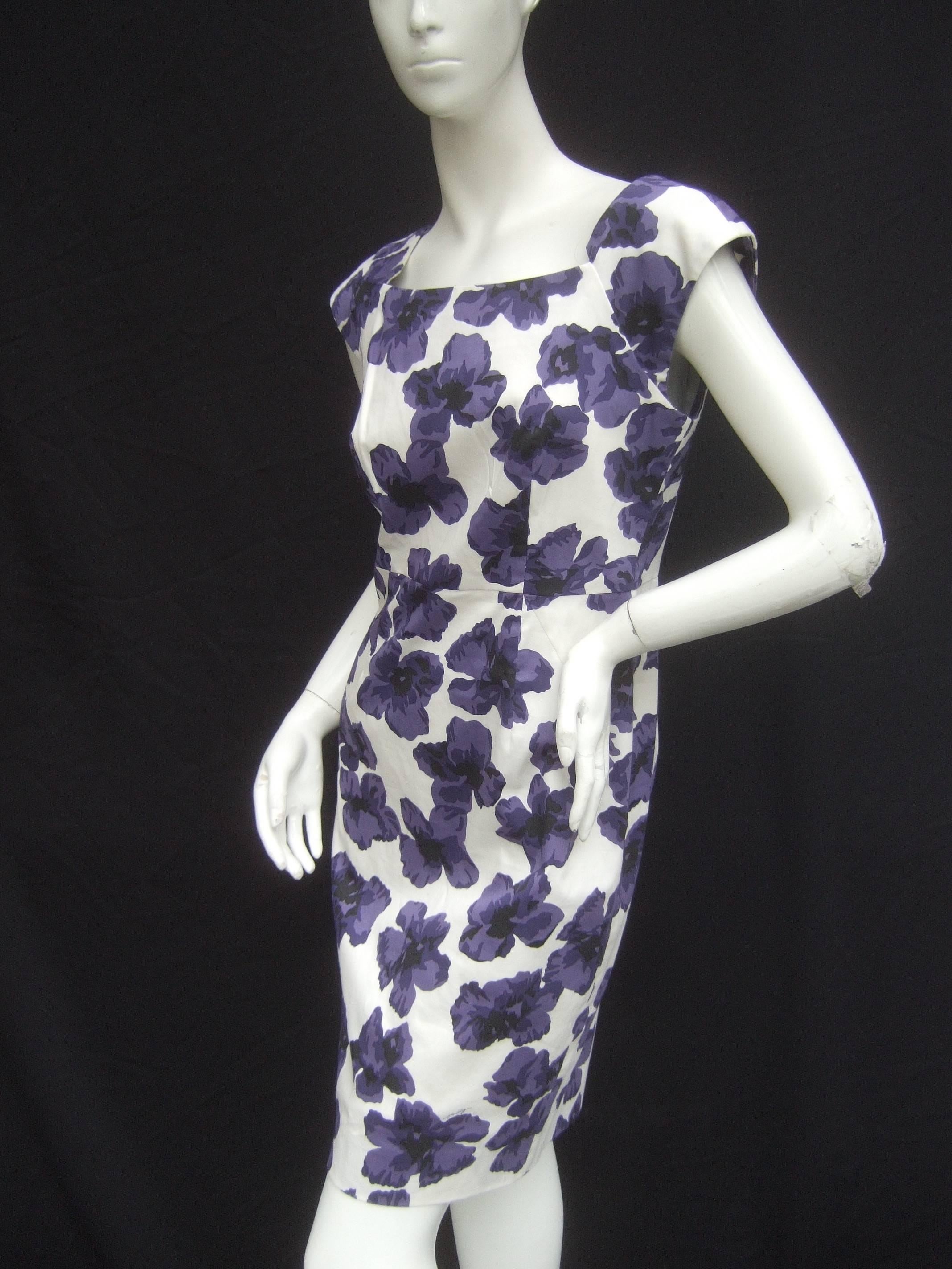 Gray Milly New York Crisp Cotton Floral Jacket / Dress Ensemble 