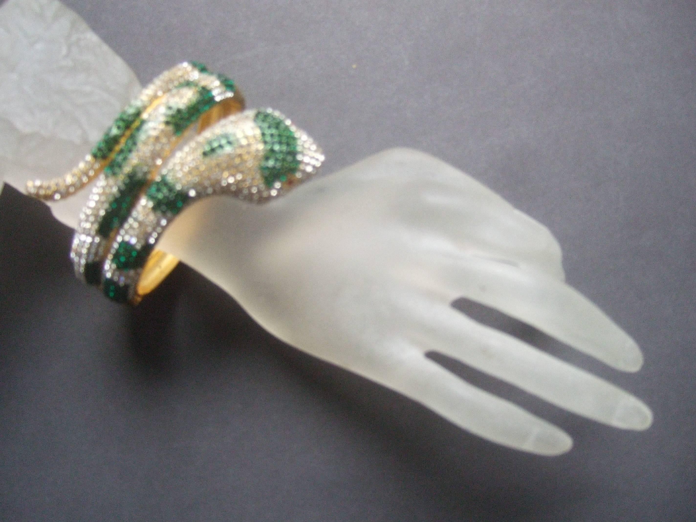 Glittering Crystal Hinged Serpent Bracelet  3