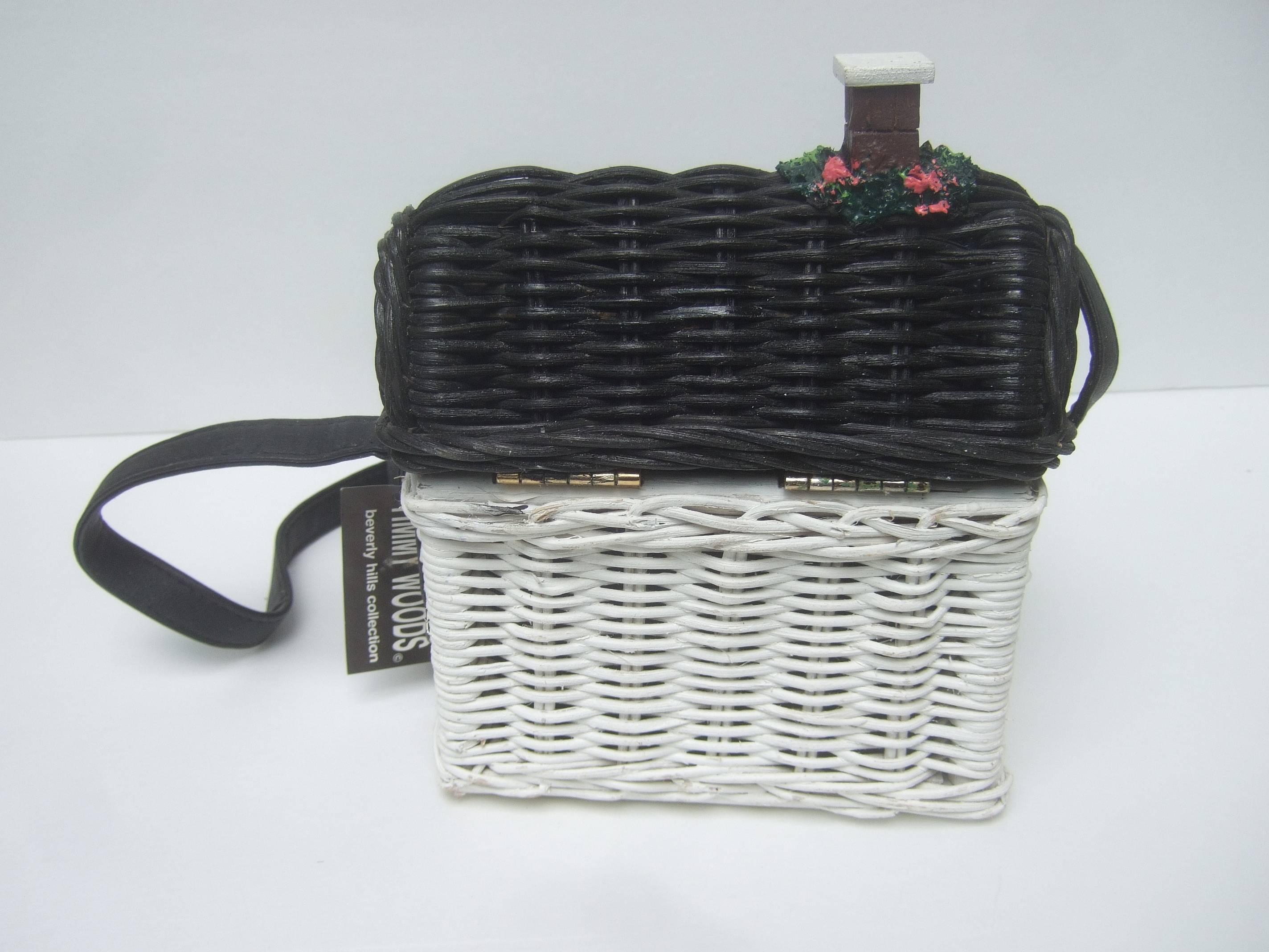 Timmy Wood's Beverly Hills Charming Wicker House Purse For Sale 1
