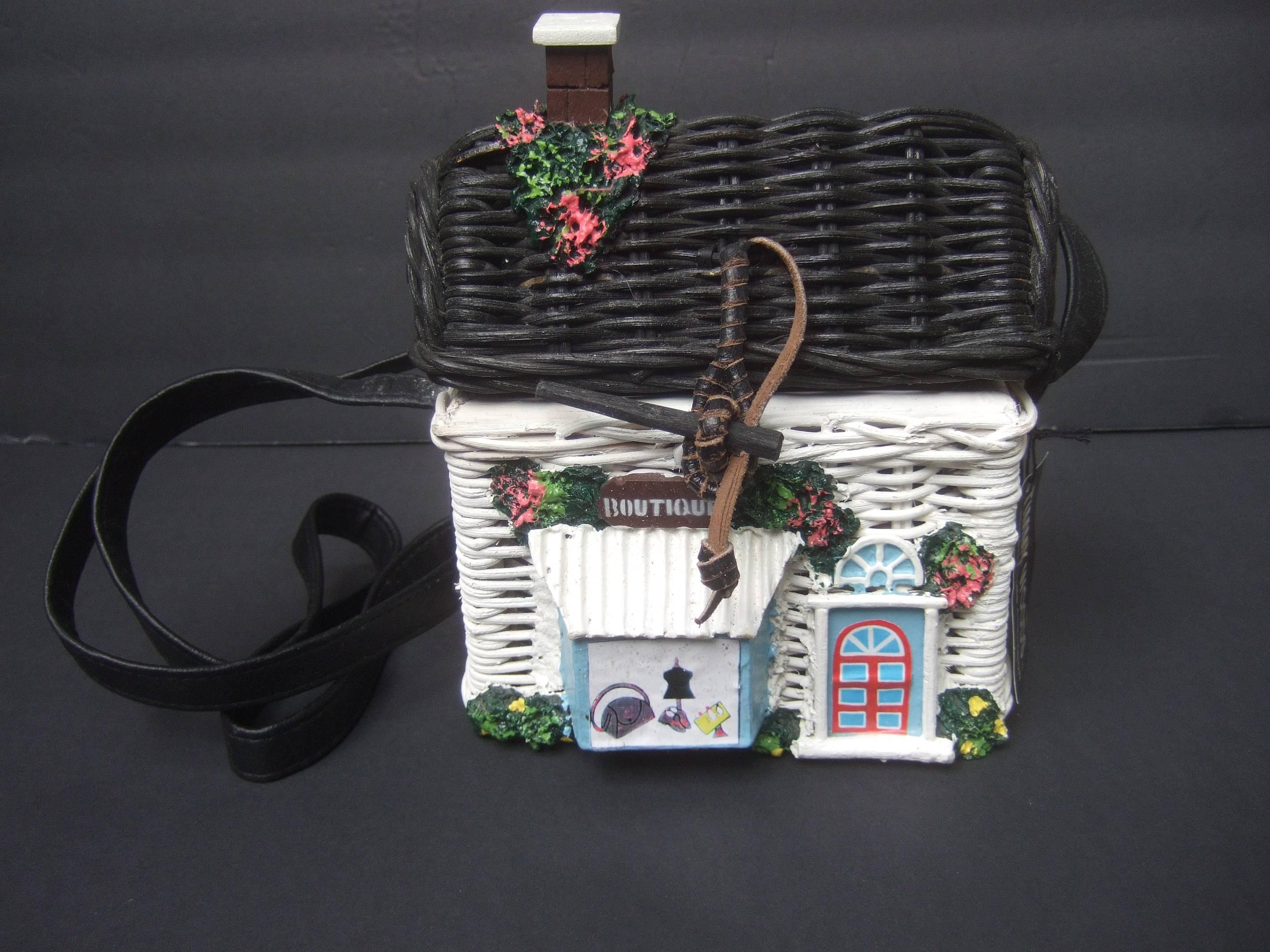 Timmy Wood's Beverly Hills Charming Wicker House Purse For Sale 2