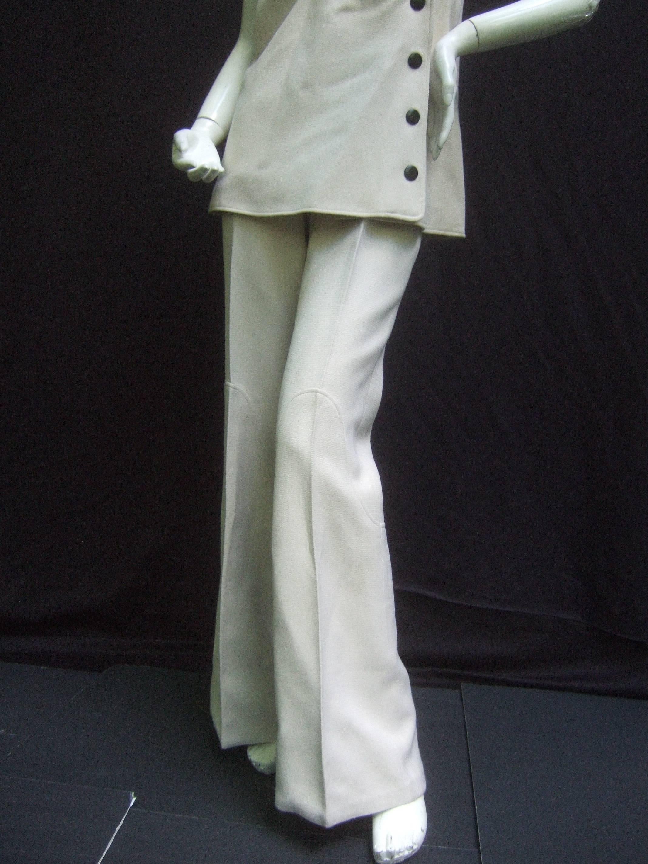 Incredible Space Age Courreges Couture Trouser Suit. 1960's. 1