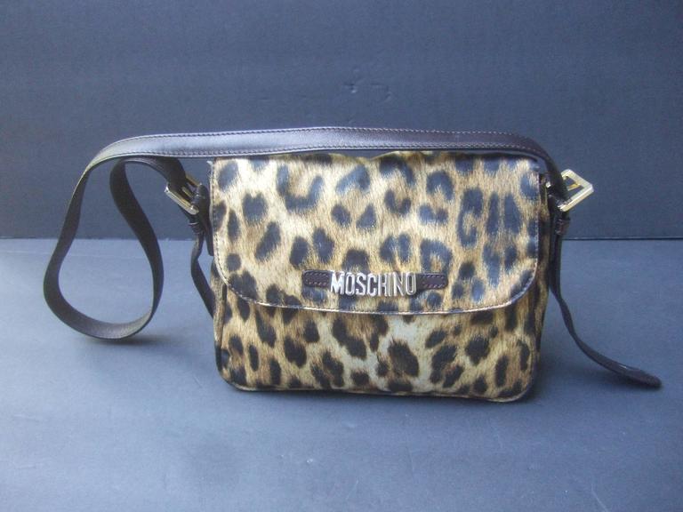 moschino leopard print bag