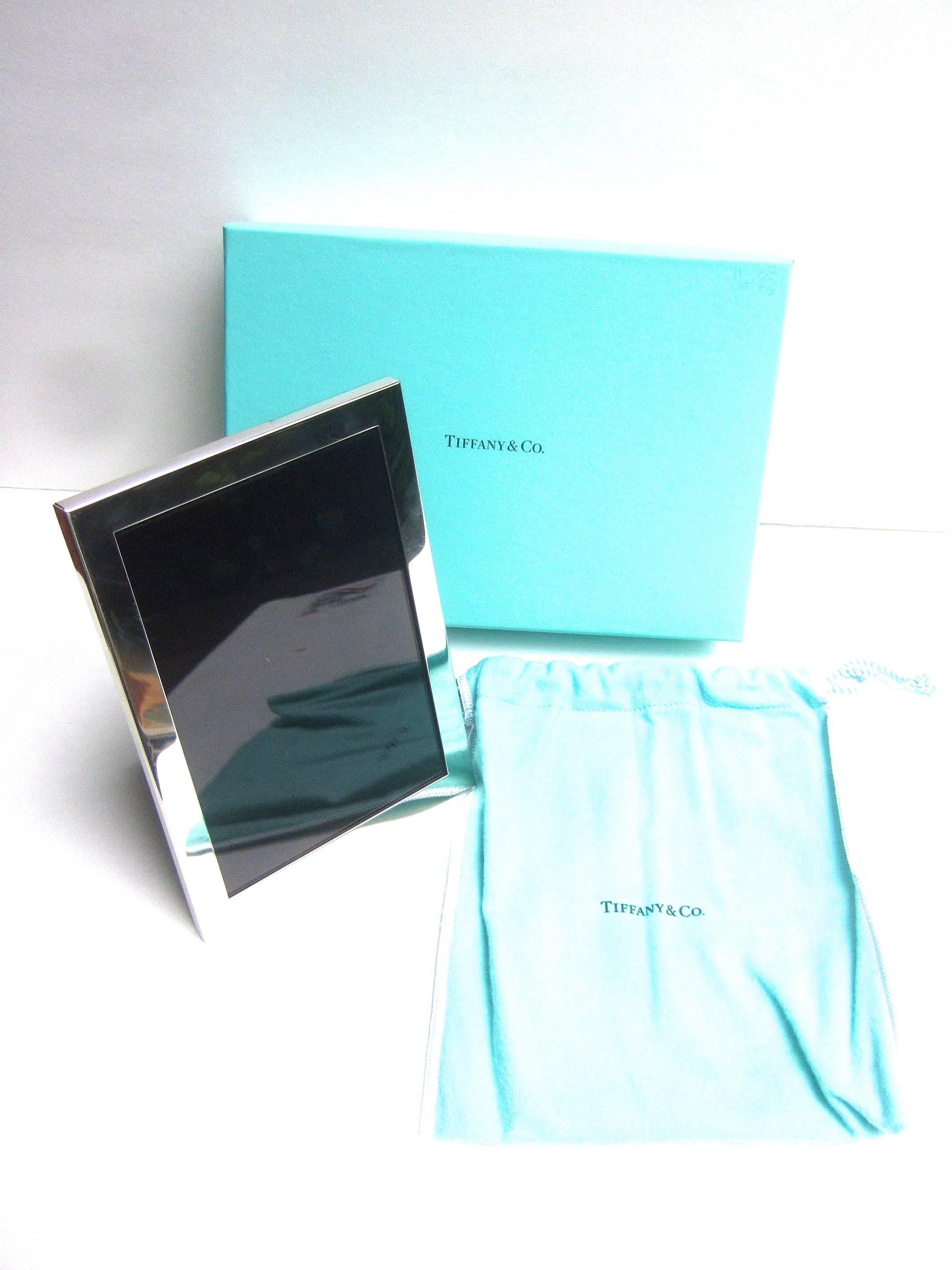 Gray Tiffany & Co Sleek Chrome Photo Frame in Tiffany Box