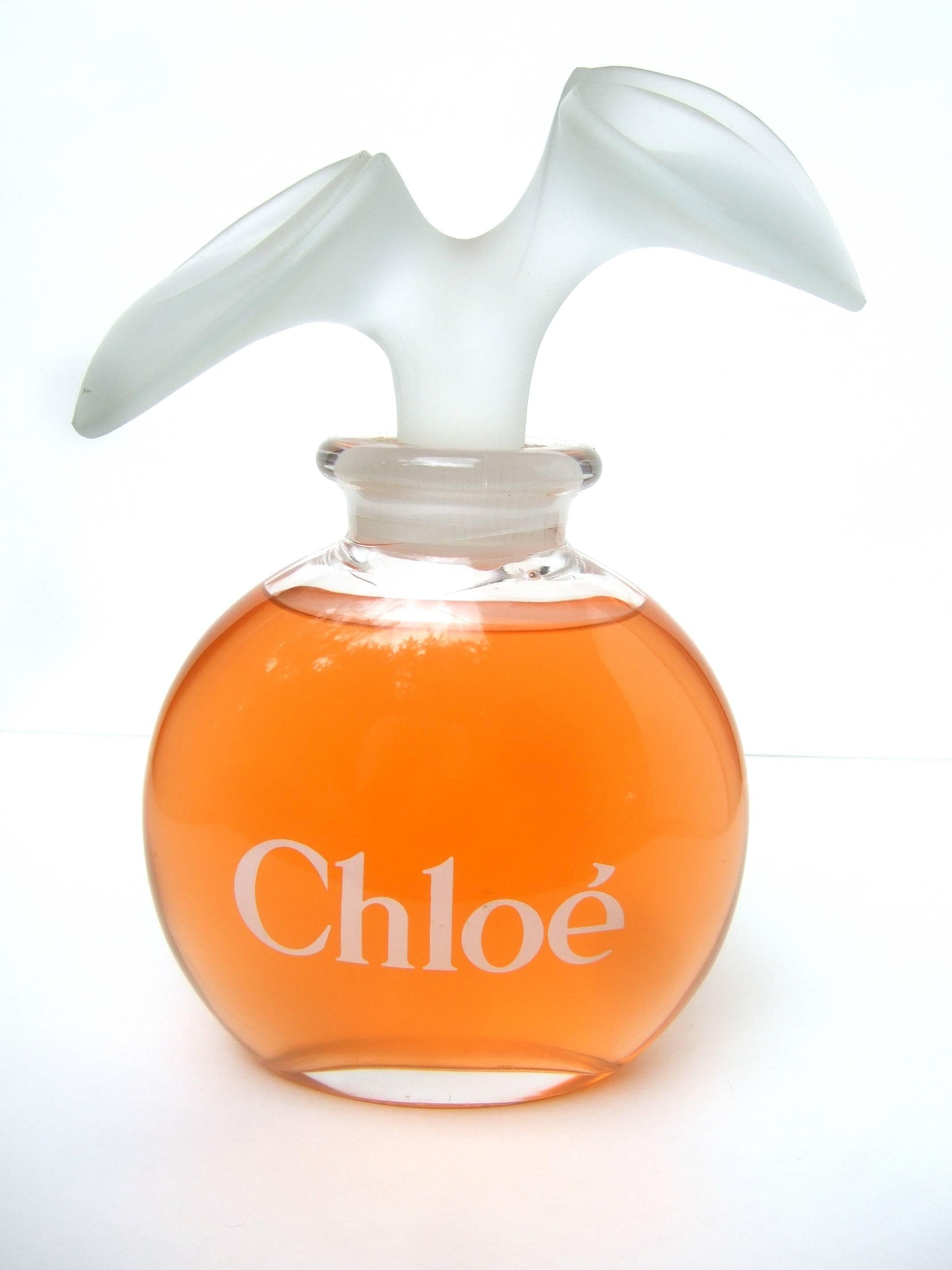 Chloe Large Glass Factice Fragrance Display Bottle  In Excellent Condition In University City, MO