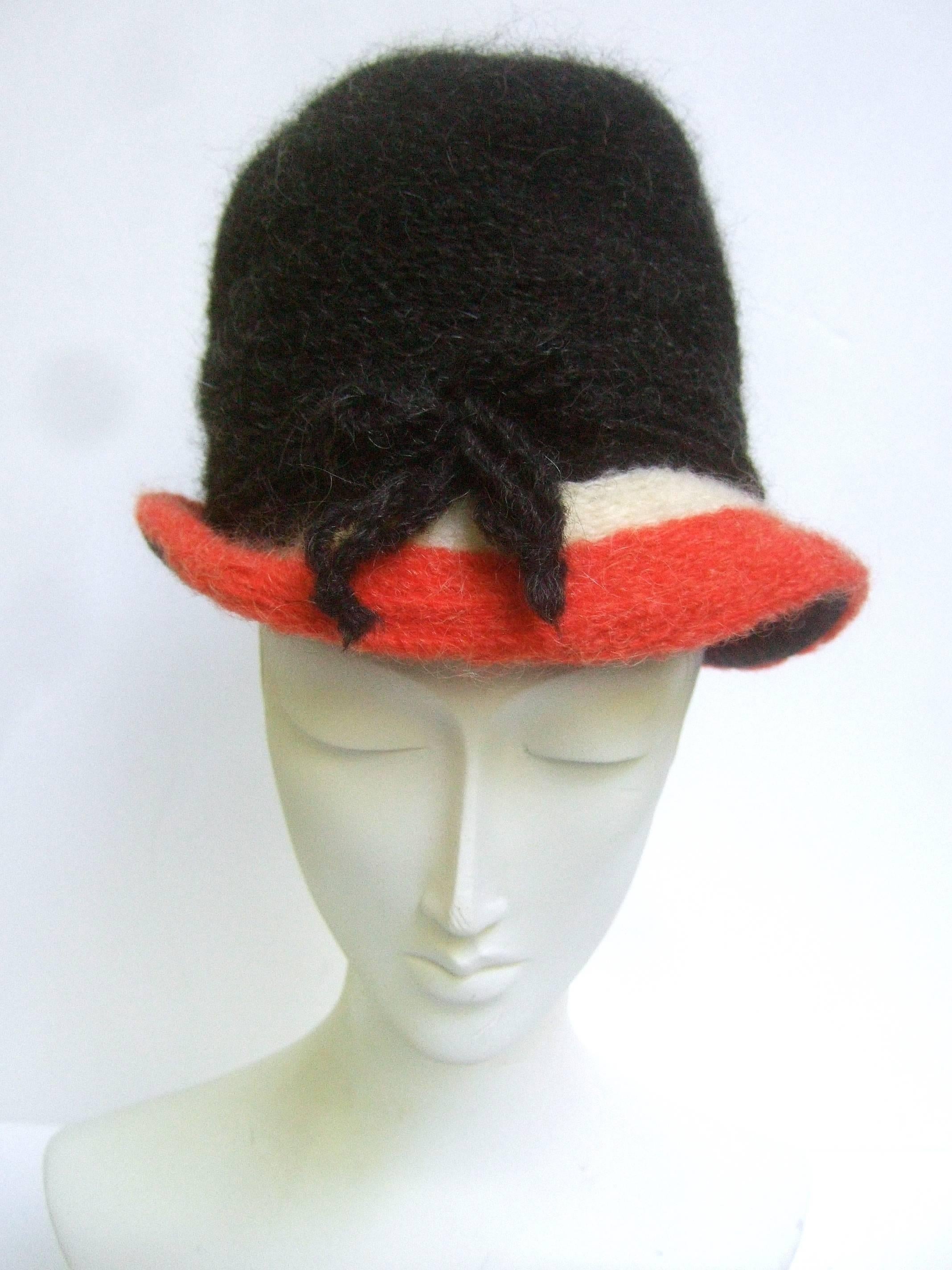 Yves Saint Laurent Stylish Wool Knit Hat c 1970 For Sale 1