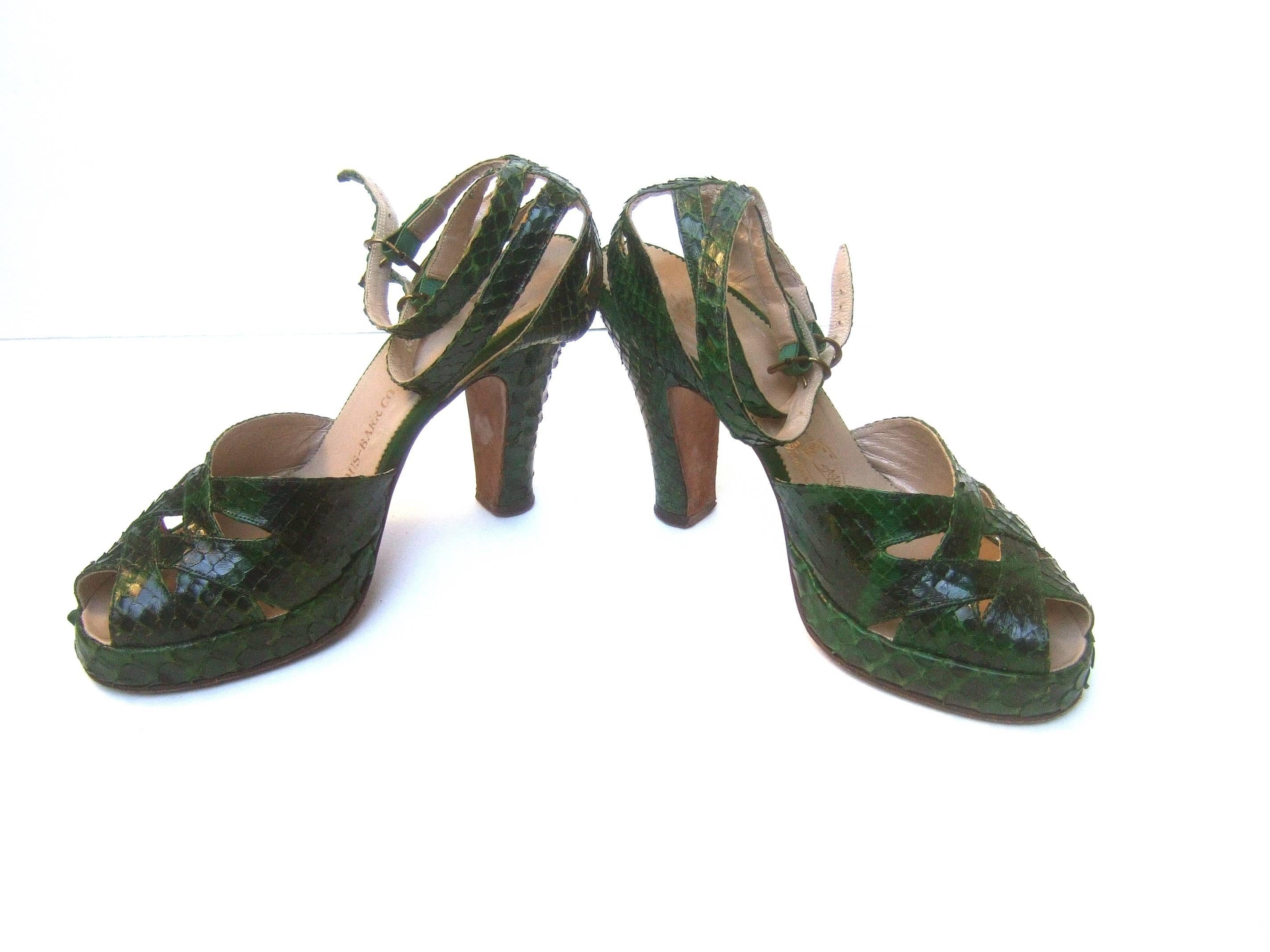 snakeskin platform shoes