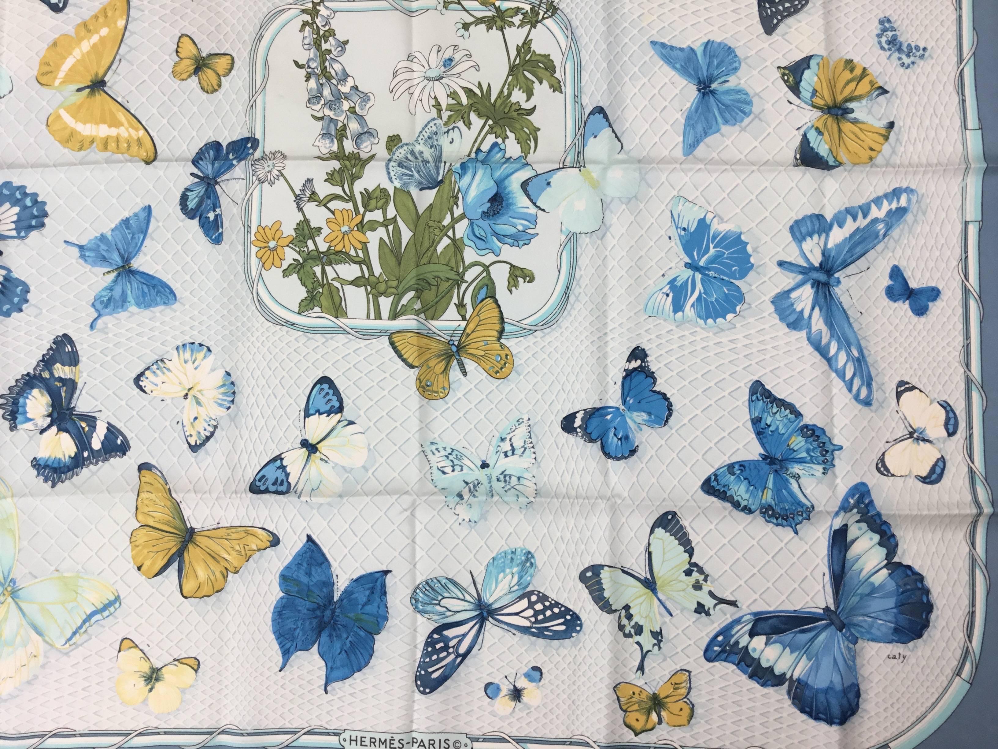 hermes butterfly scarf