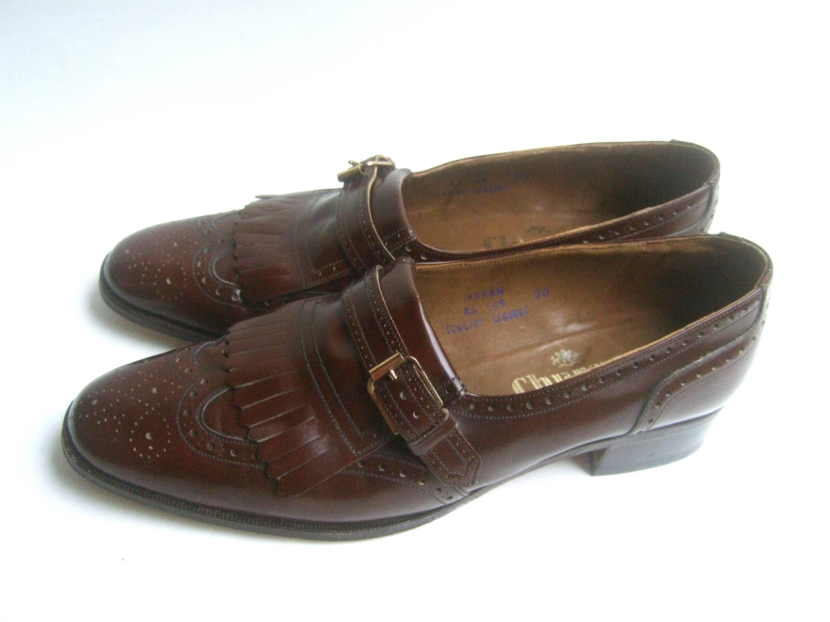 Church's London Classic Men's Brown Leather Brogue Loafers UK Size 9 AA 5