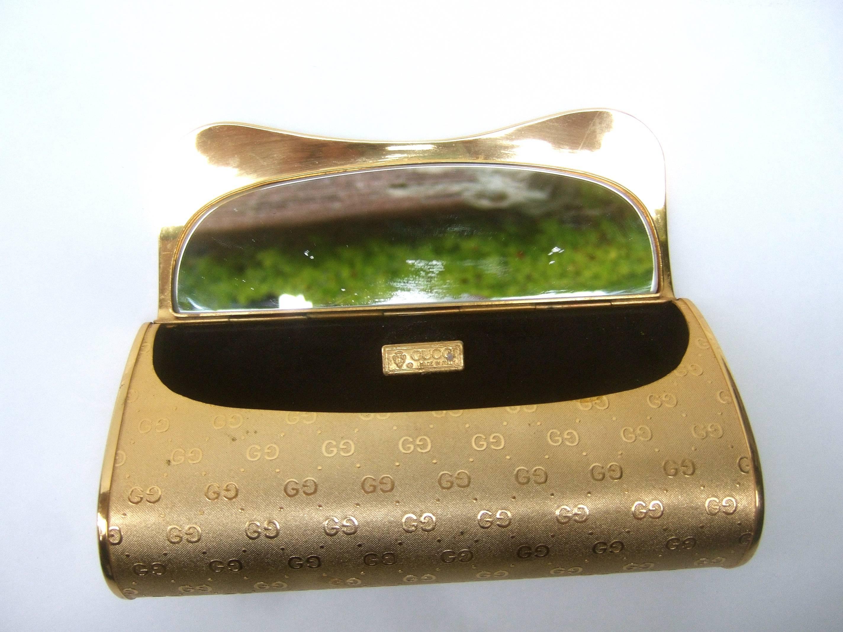 Gucci Opulent Gilt Metal Evening Clutch Bag c 1970s 3