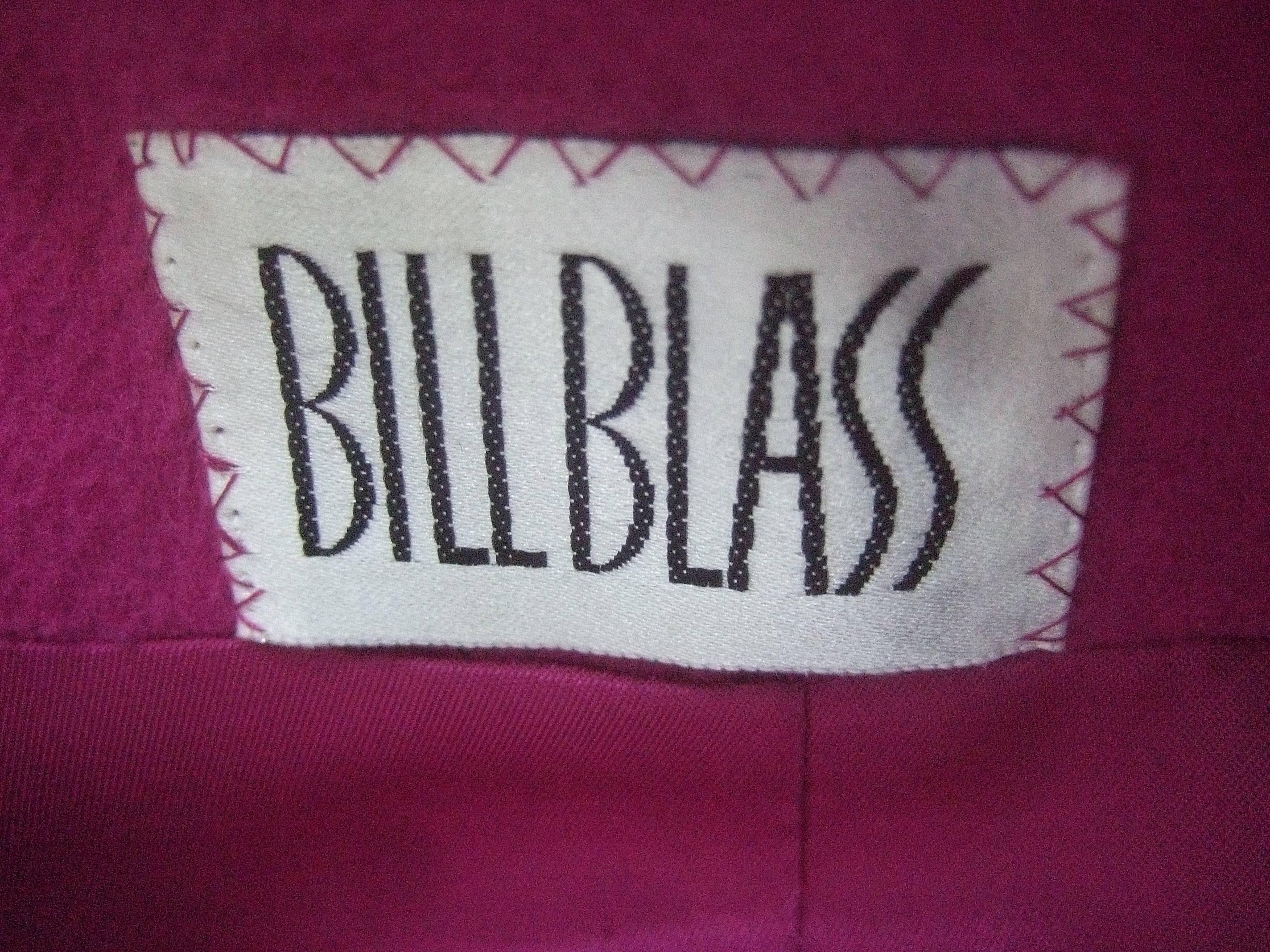 Bill Blass Bold Fuchsia Wool Coat c 1980s 2
