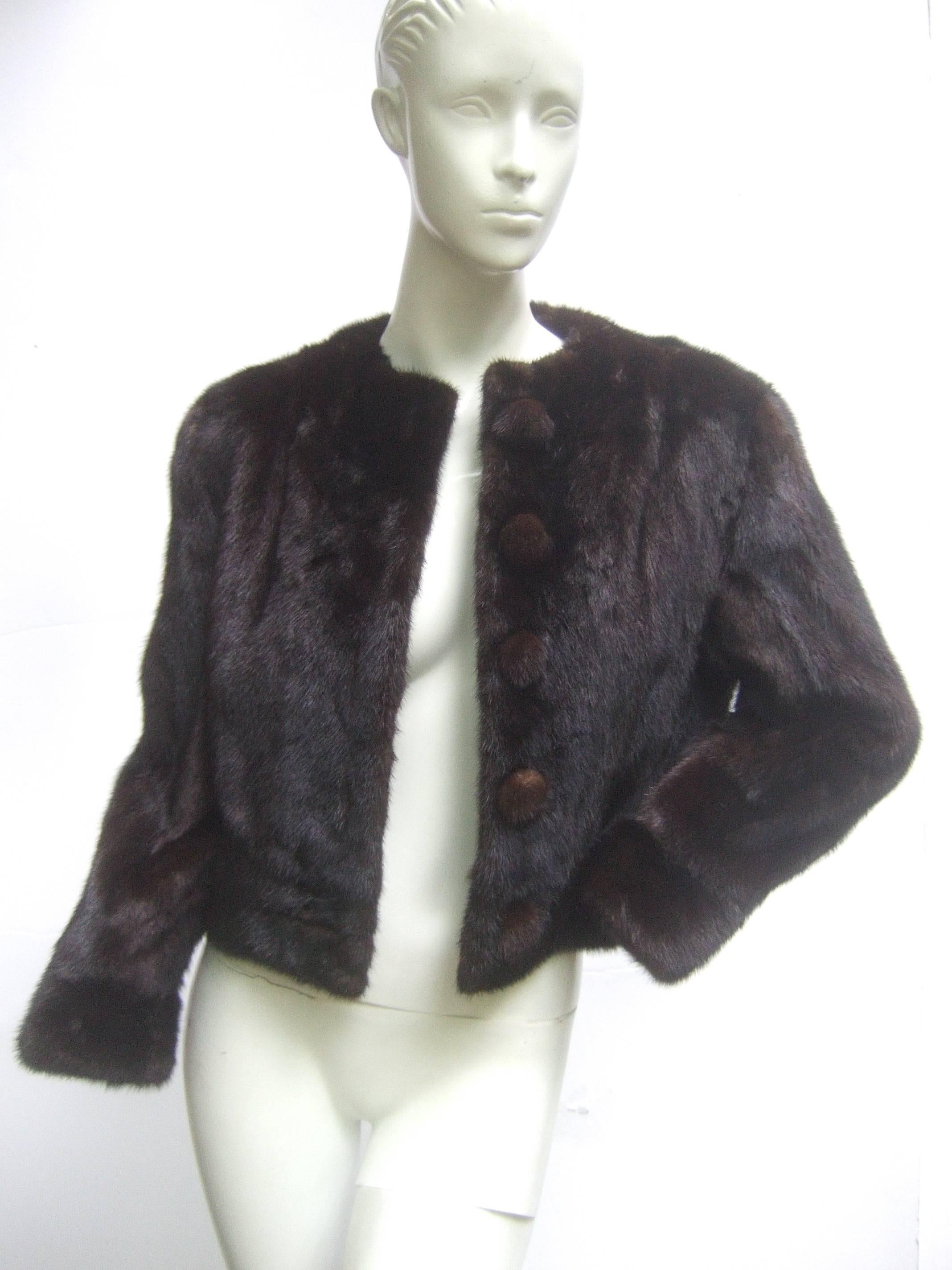 Women's Luxurious Mink Fur Cropped Jacket c 1970