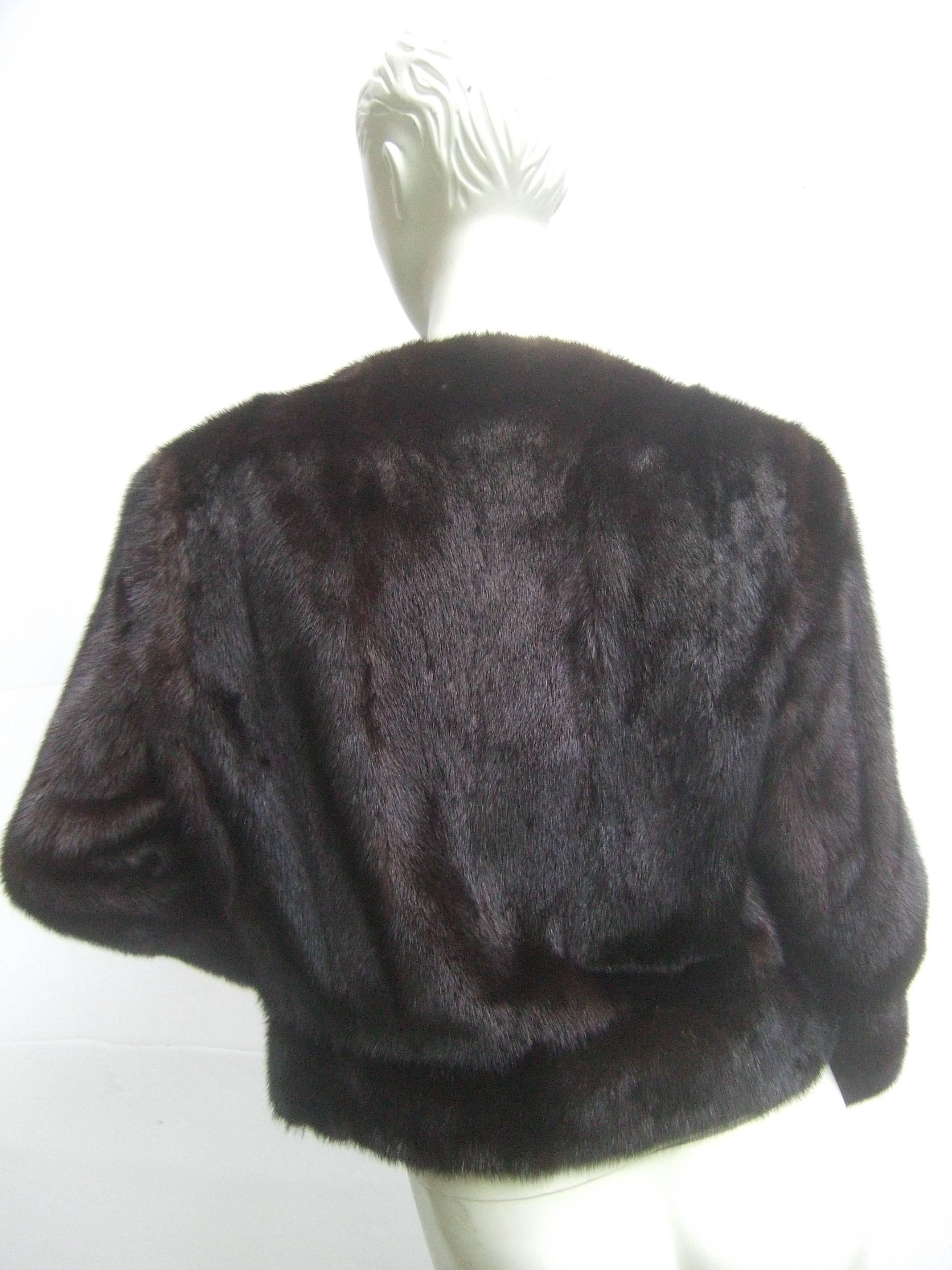 Luxurious Mink Fur Cropped Jacket c 1970 4