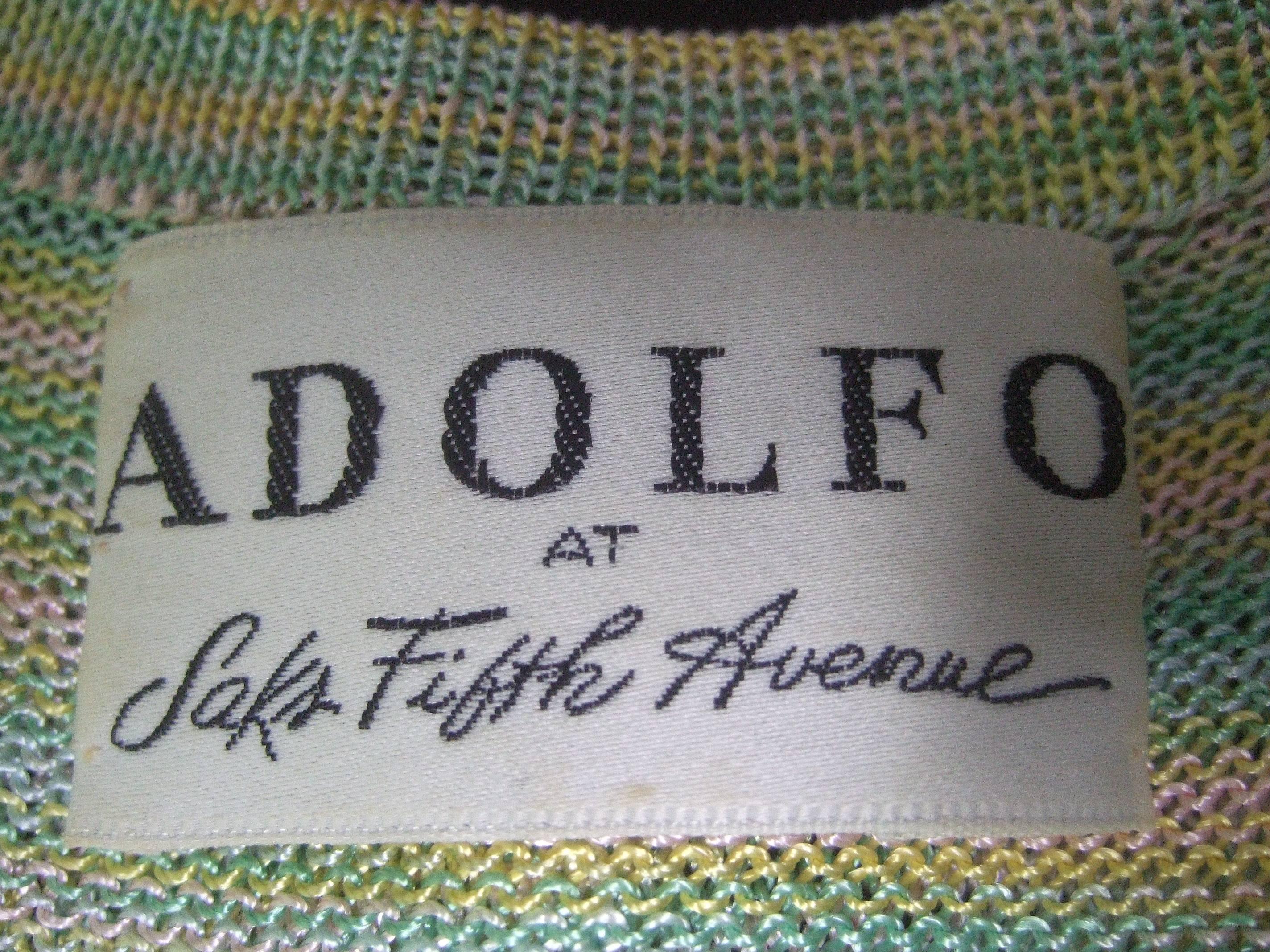 Adolfo Saks Fifth Avenue Pastel Knit Ensemble c 1970s   5
