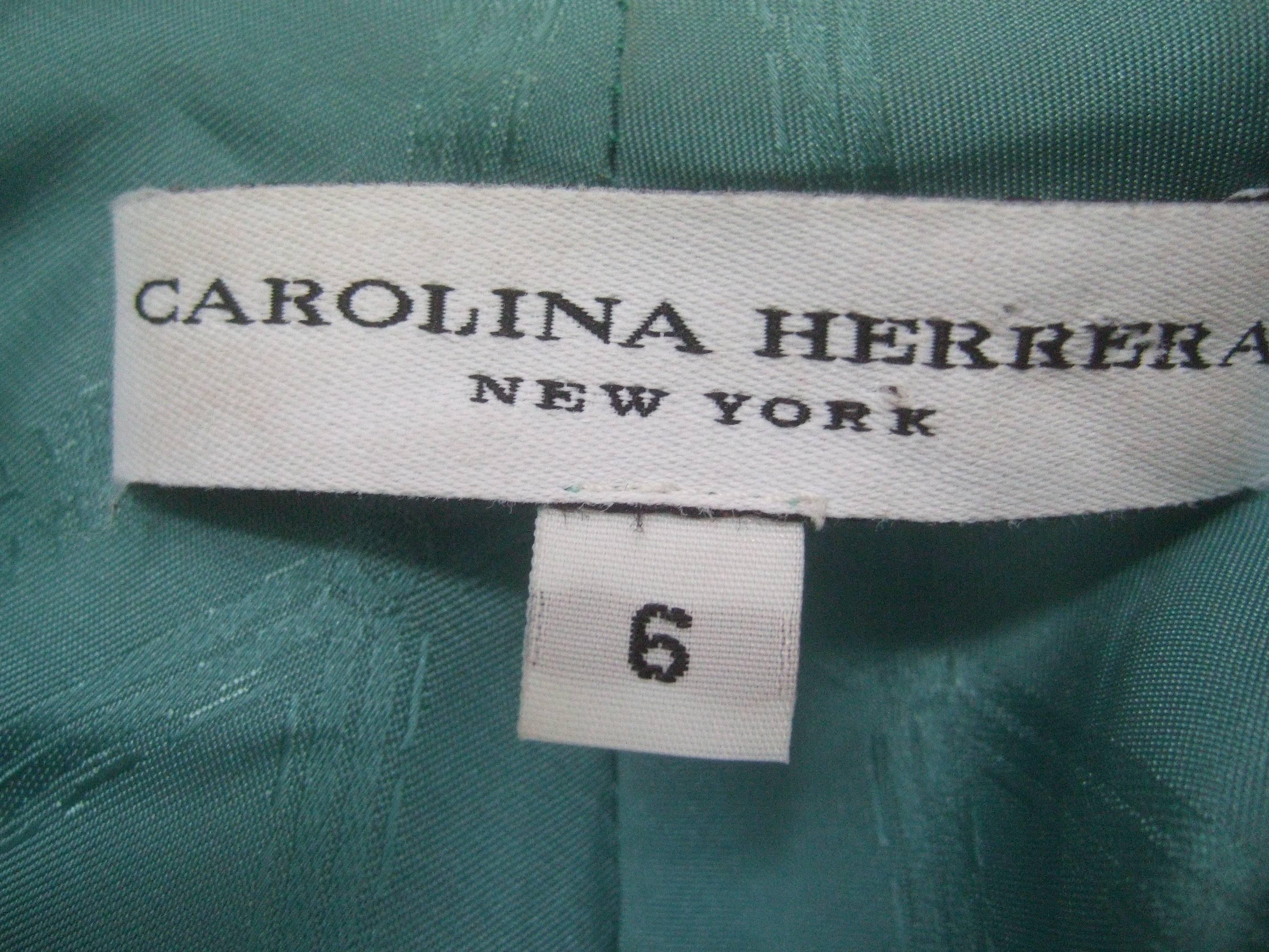 Carolina Herrera Brown Plaid Wool Skirt Suit Made in Italy  3