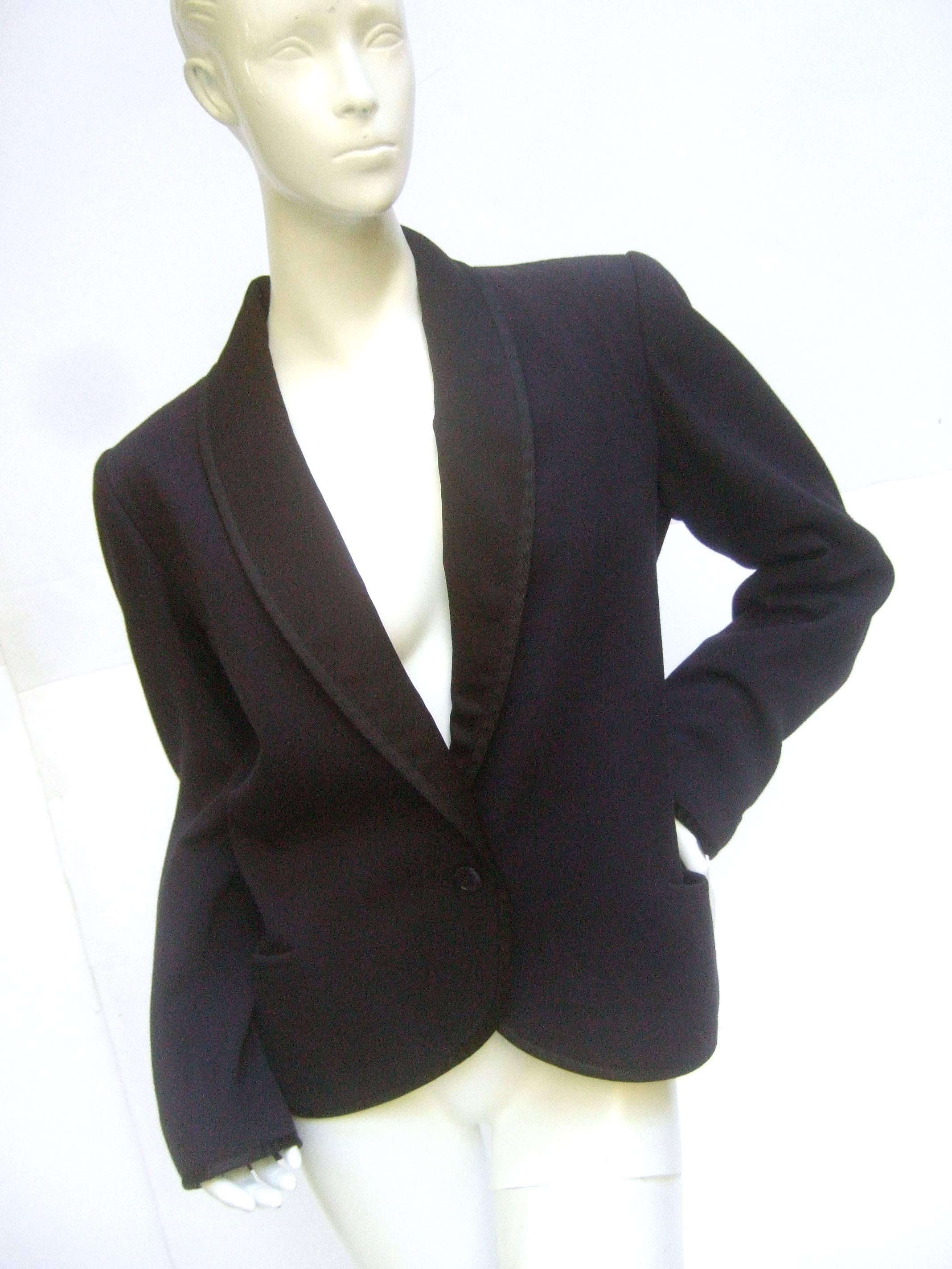 Saint Laurent Rive Gauch Iconic Wool Tuxedo Jacket c 1970s In Excellent Condition In University City, MO