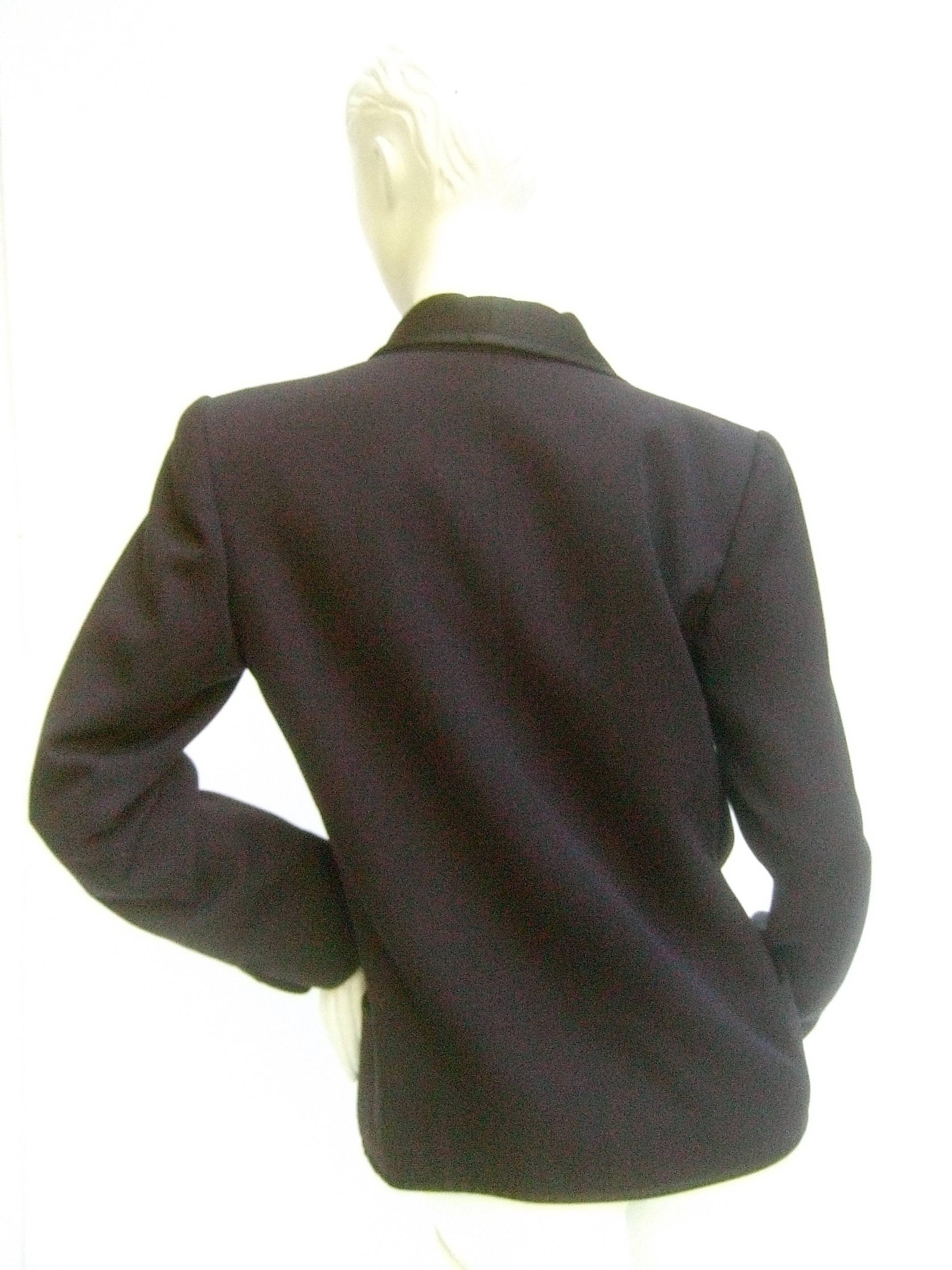 Women's Saint Laurent Rive Gauch Iconic Wool Tuxedo Jacket c 1970s