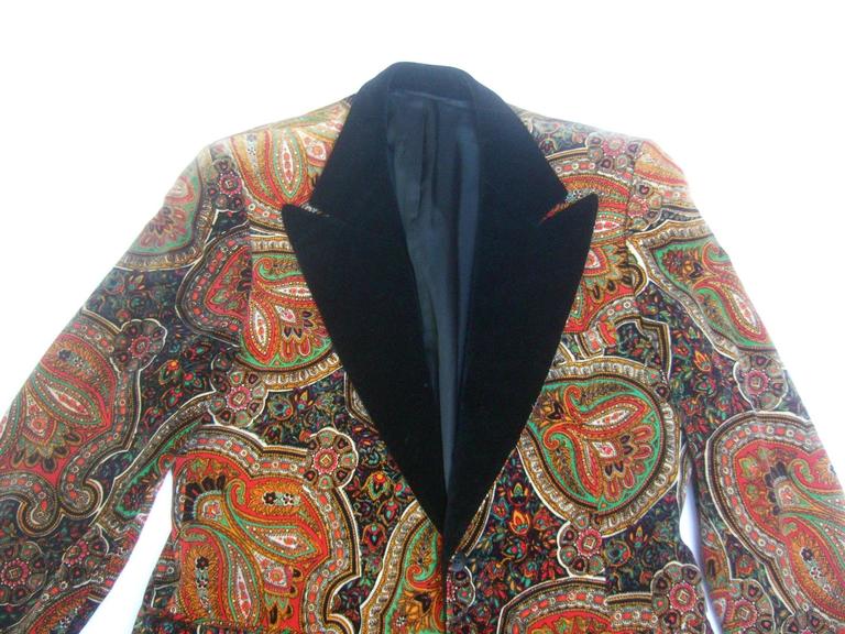 Men's Paisley Cotton Velvet Tuxedo Jacket C 1970s at 1stDibs | mens ...