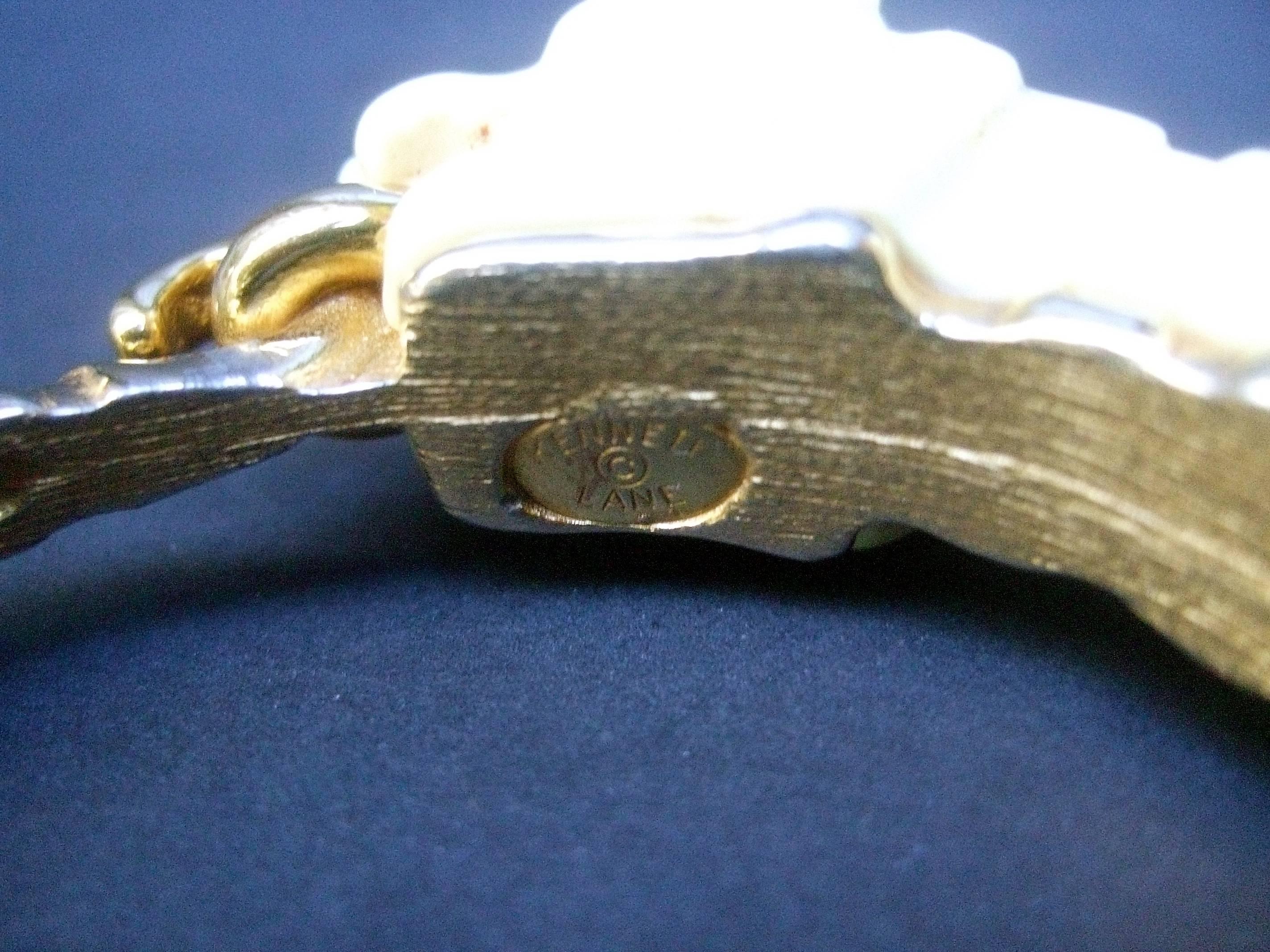 Ken Lane Sleek Tiger Bangle Bracelet c 1970 6