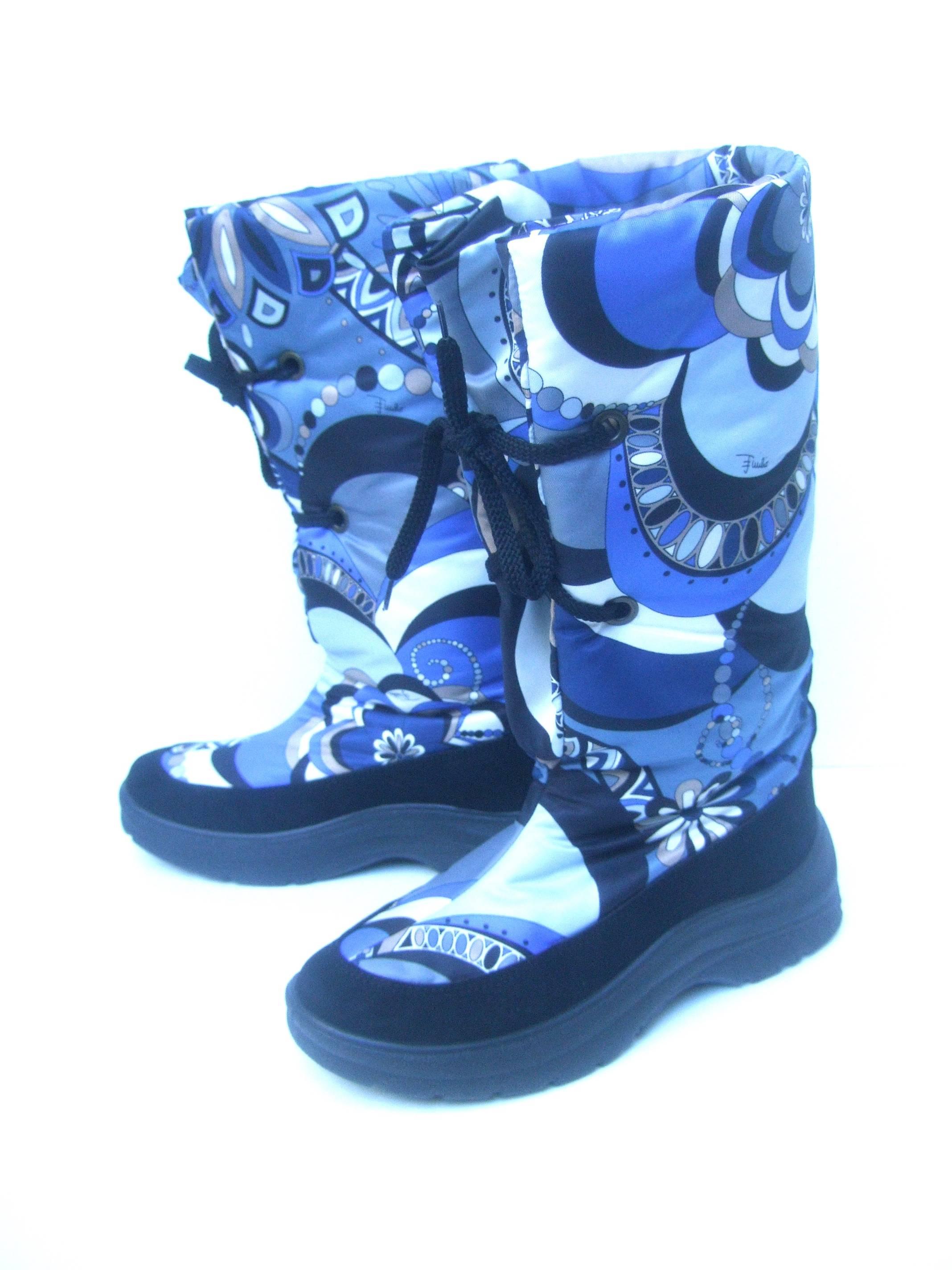 Emilio Pucci Bold Nylon Print Ski Boots Size 40  2