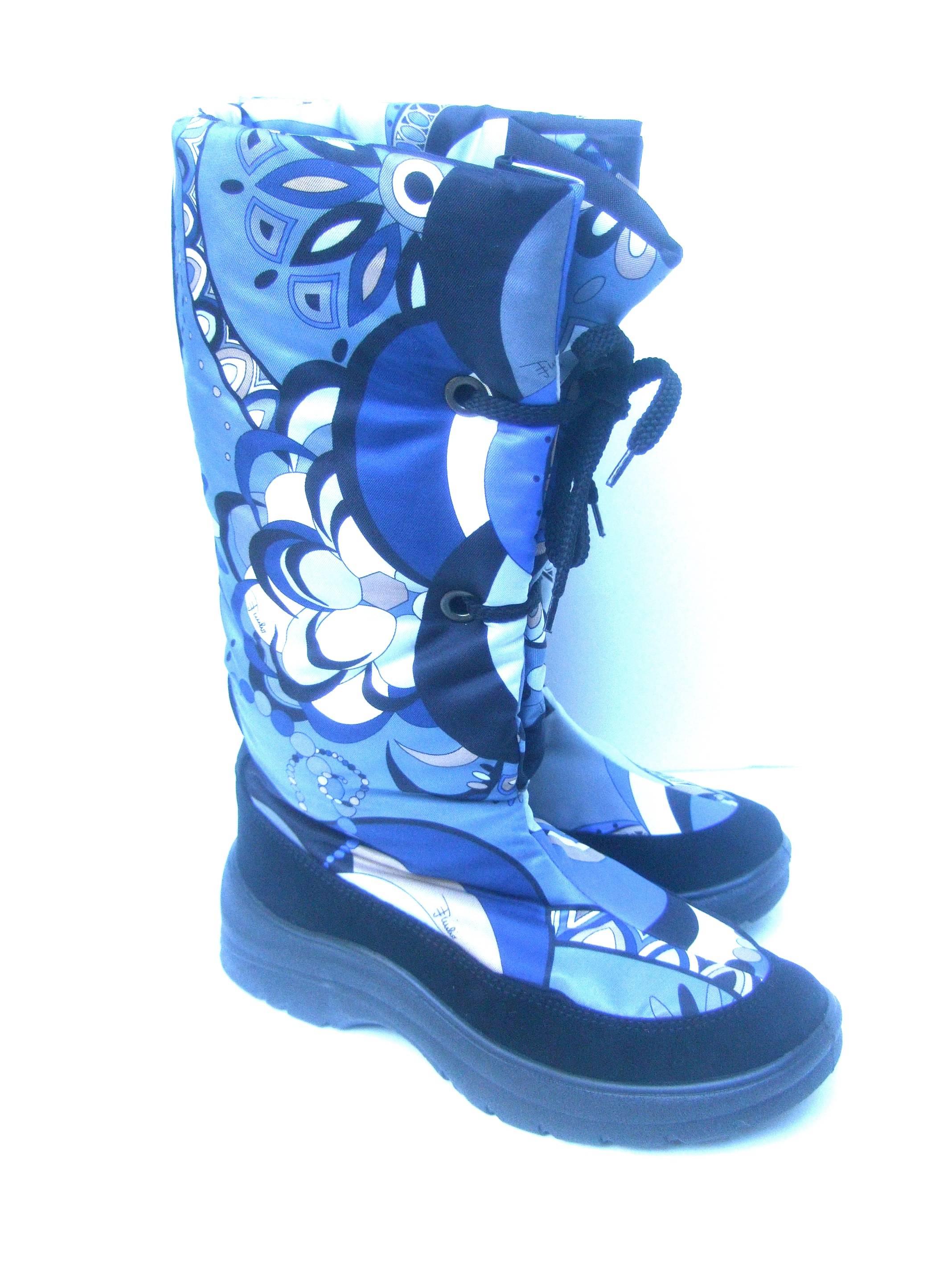 Emilio Pucci Bold Nylon Print Ski Boots Size 40  3