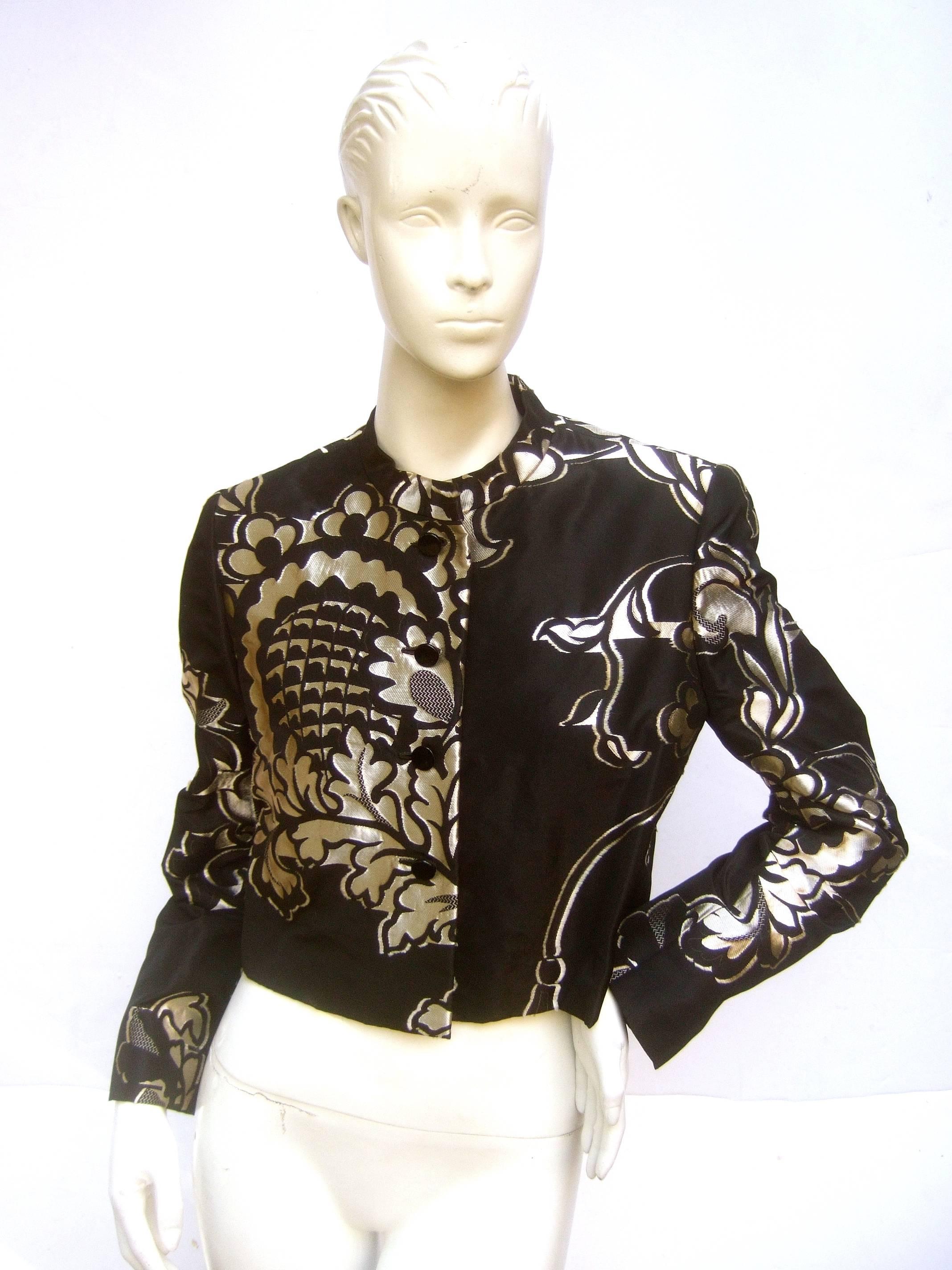 Bill Blass for Neiman Marcus Black & Gold Brocade Bolero  2