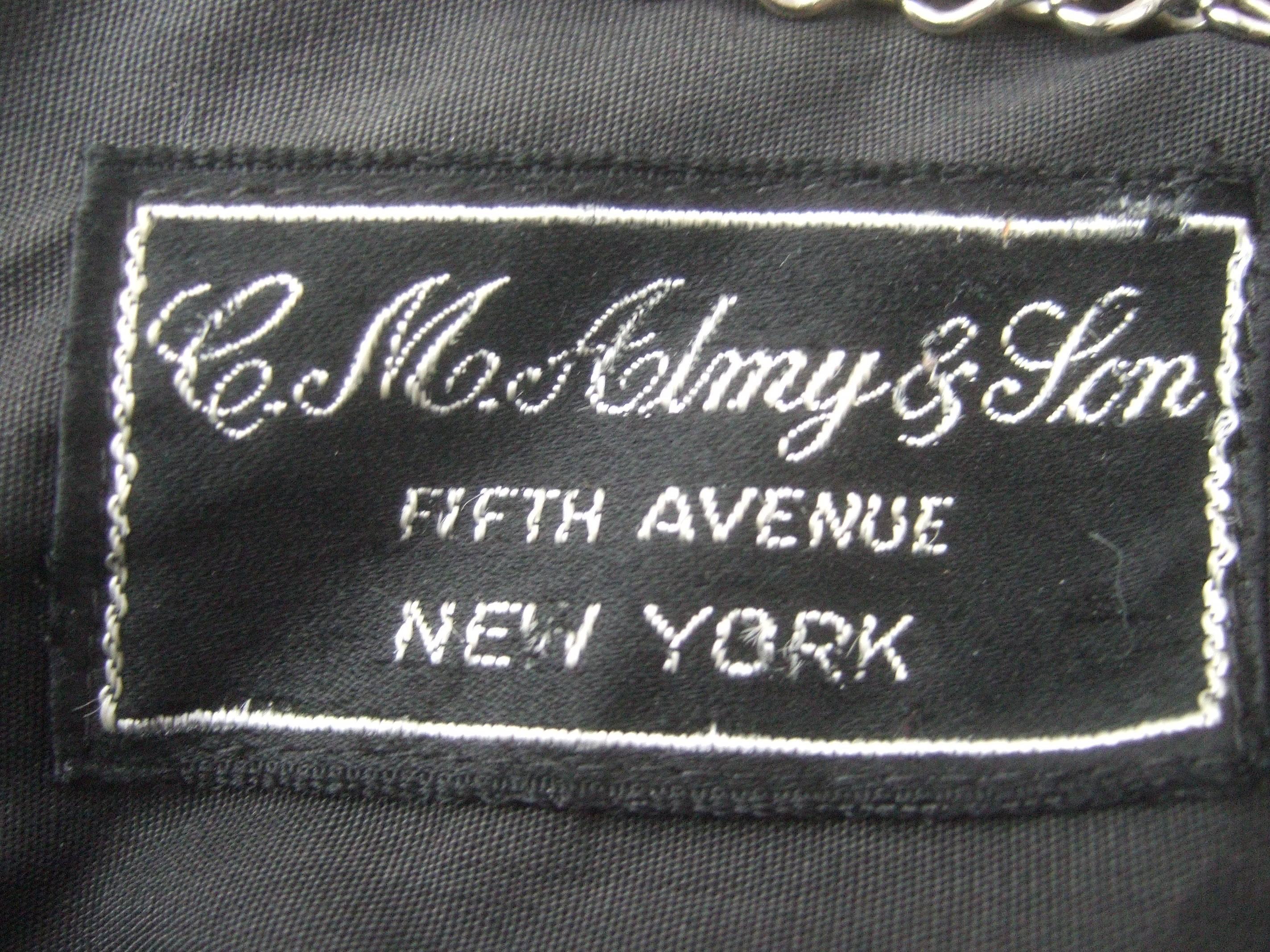 Dramatic Long Black Sweeping Wool Cape Fifth Avenue NY c 1960 3
