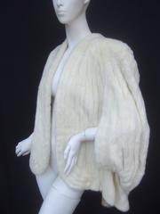 Opulent Plush Ermine Fur Capelet Wrap c 1960