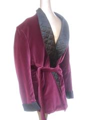 Neiman Marcus Men's Burgundy Velvet Smoking Jacket c 1990