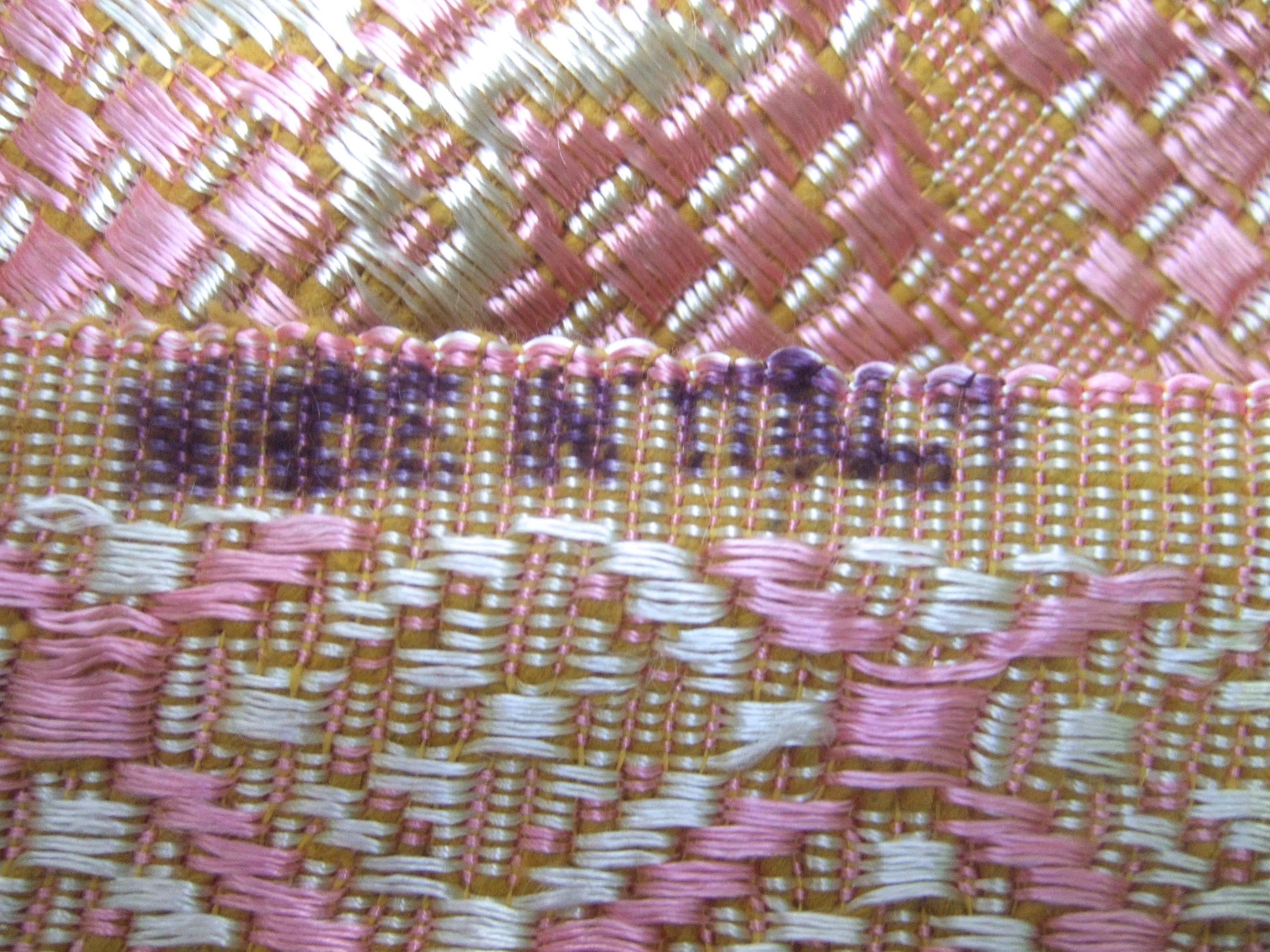 Women's Italian Luxurious Pink Silk Floral Fringe Spread ca 1950