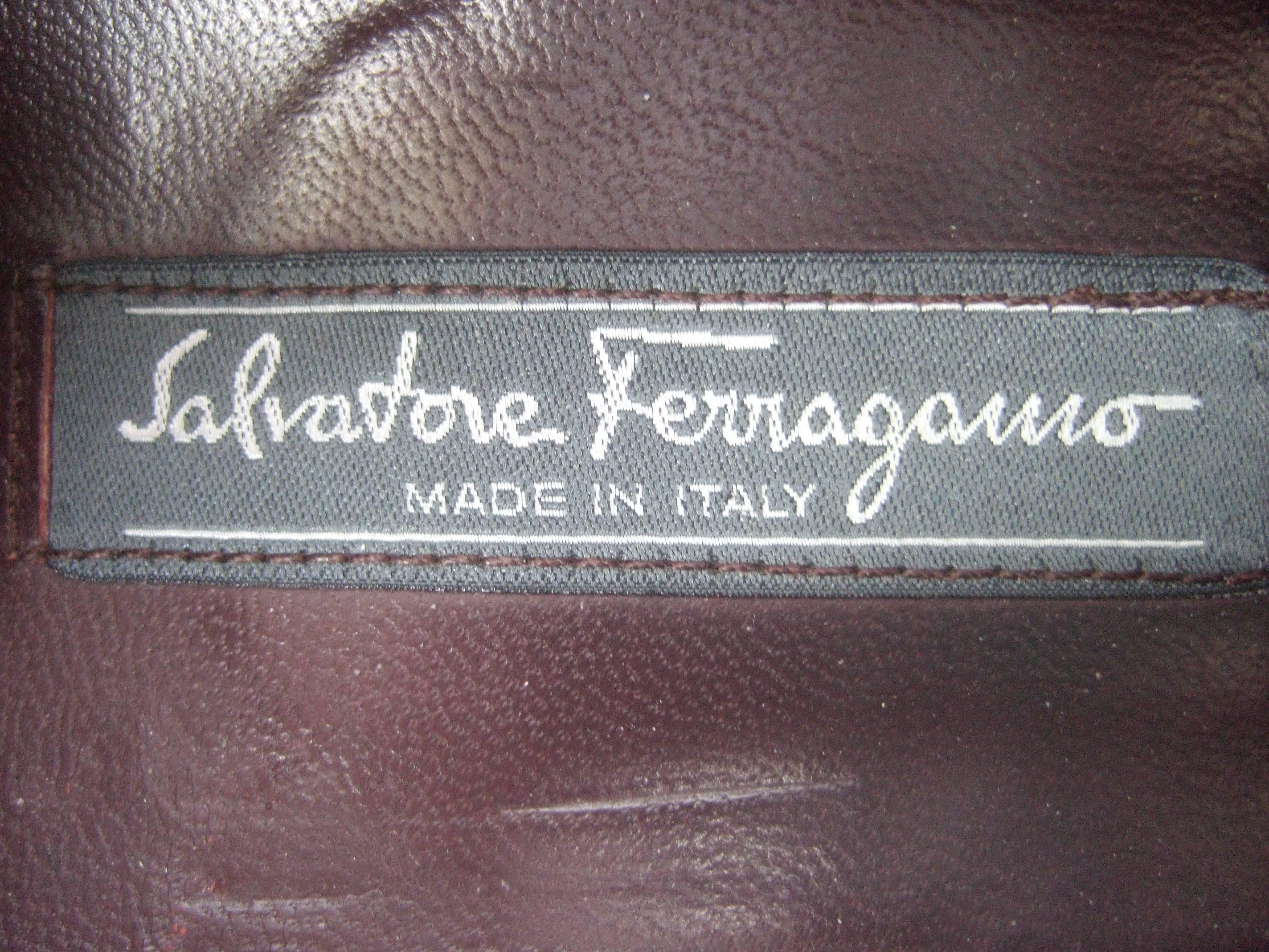 Salvatore Ferragamo Men's Black Patent Leather Dress Shoes  1