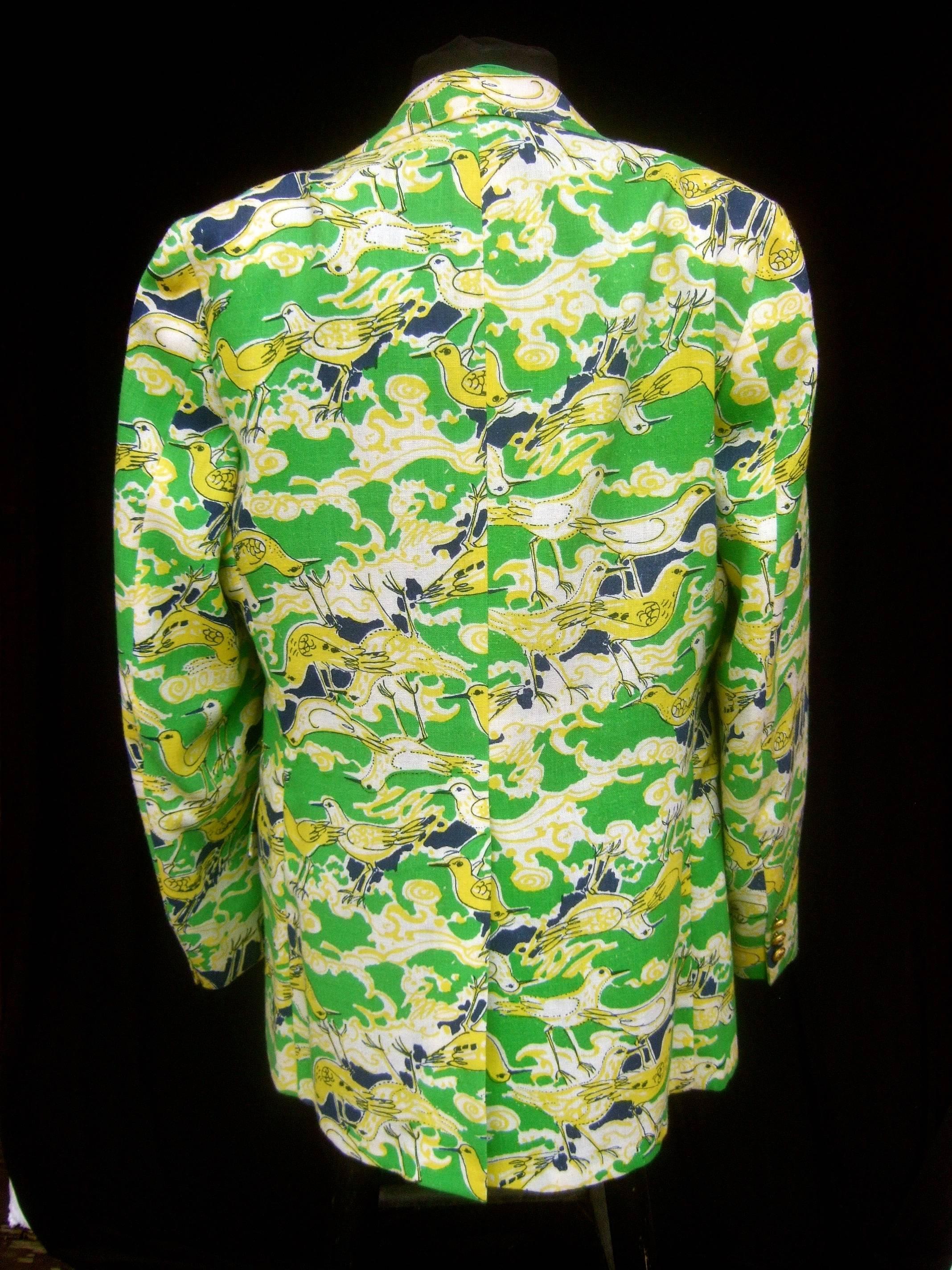 Lilly Pulitzer Men's Whimsical Seagull Print Jacket ca 1970 5