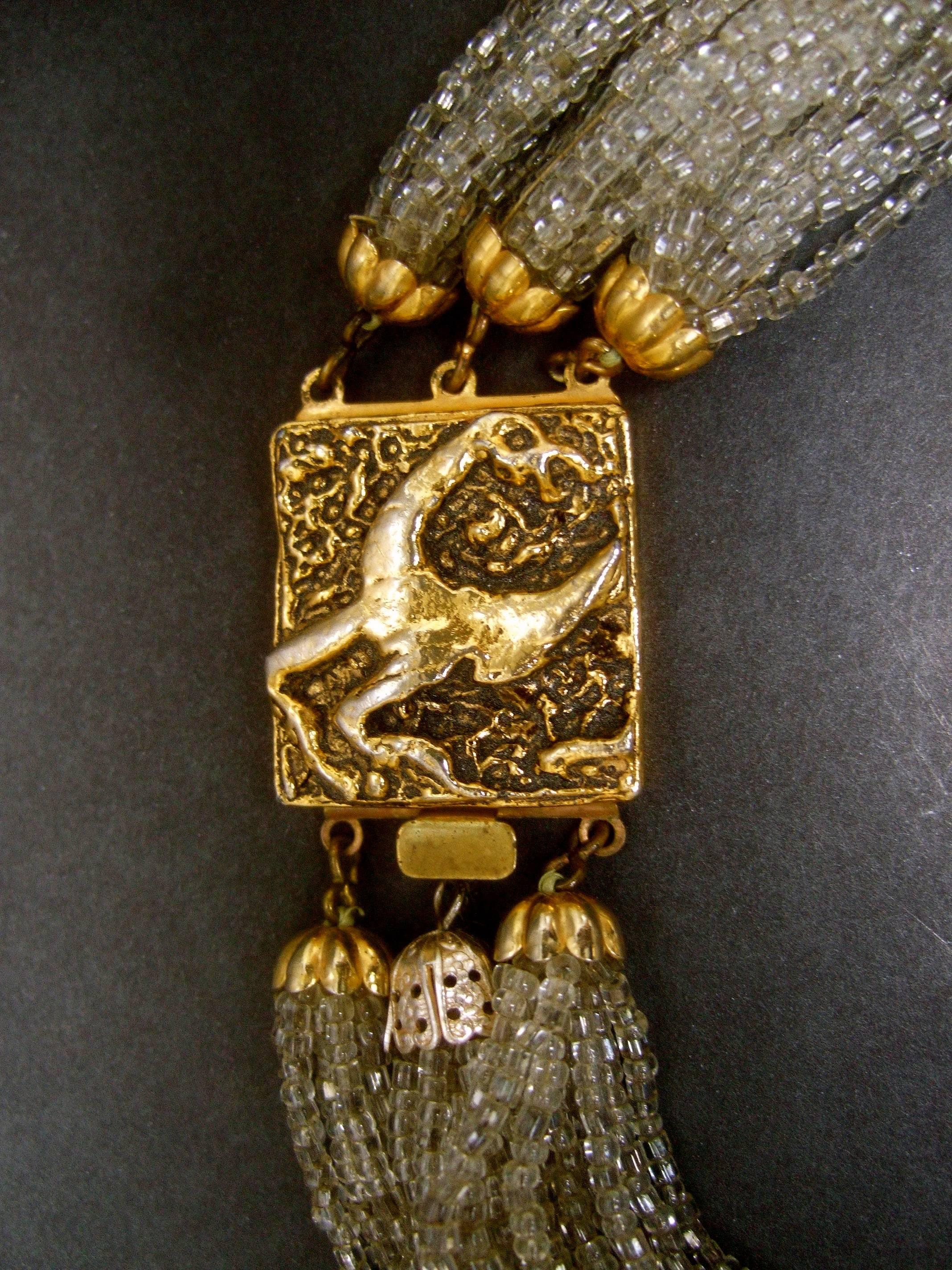 Italian Midcentury Glass Beaded Necklace ca 1960 3
