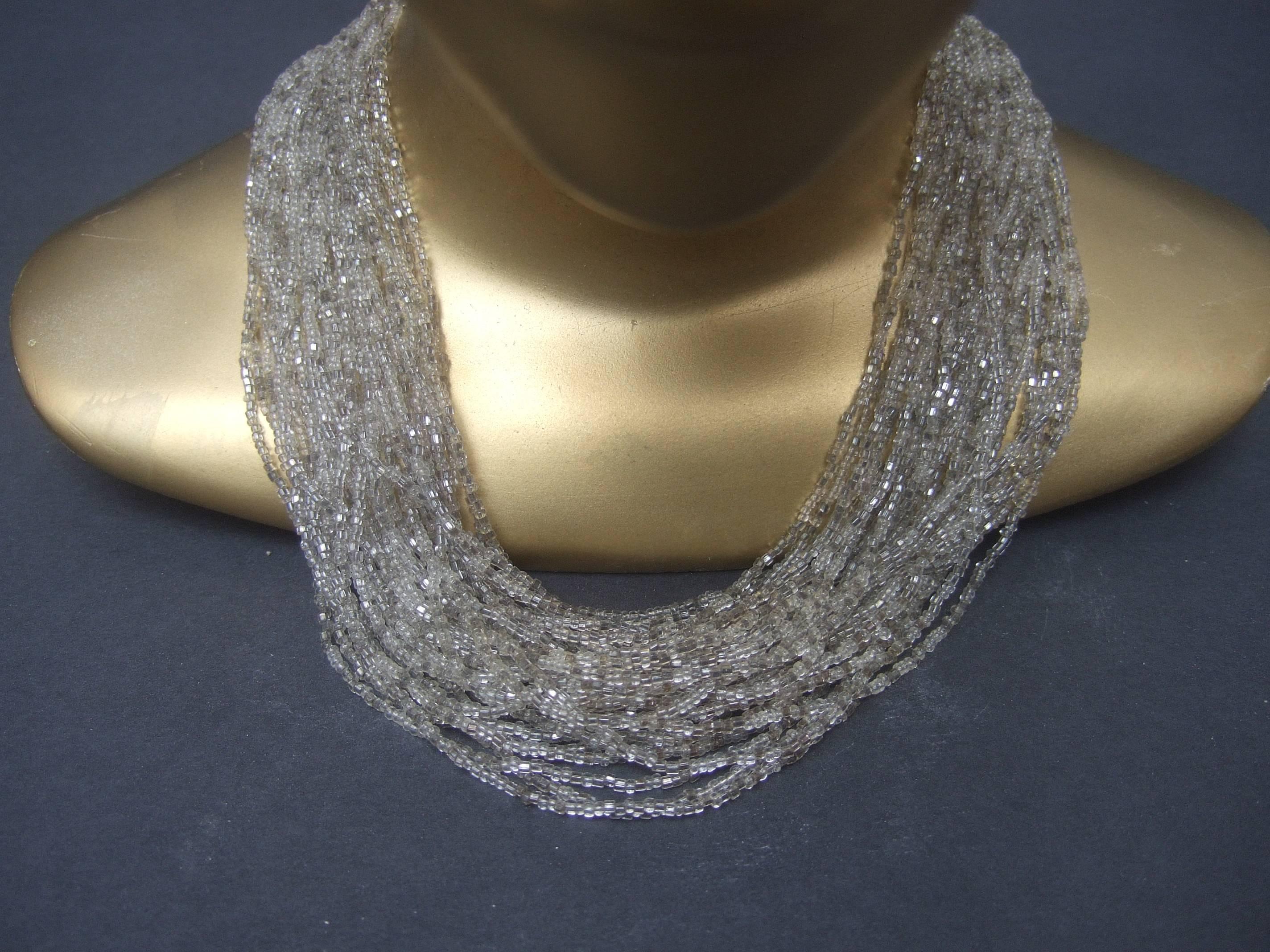 Italian Midcentury Glass Beaded Necklace ca 1960 2