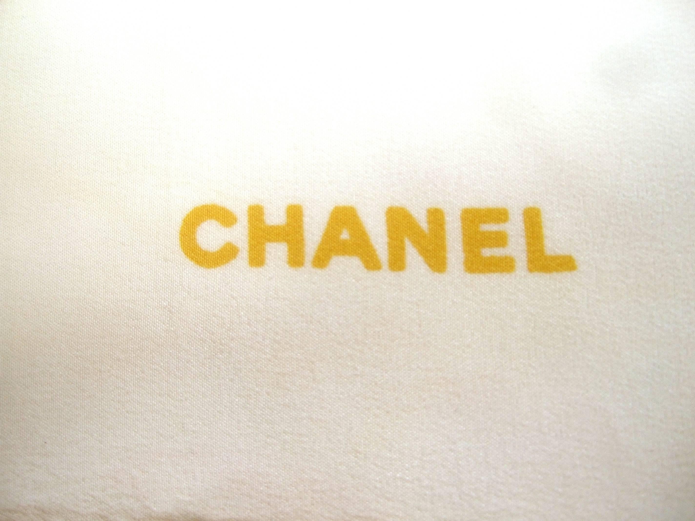 Chanel Luxurious golden silk rose scarf ca 1990s 5