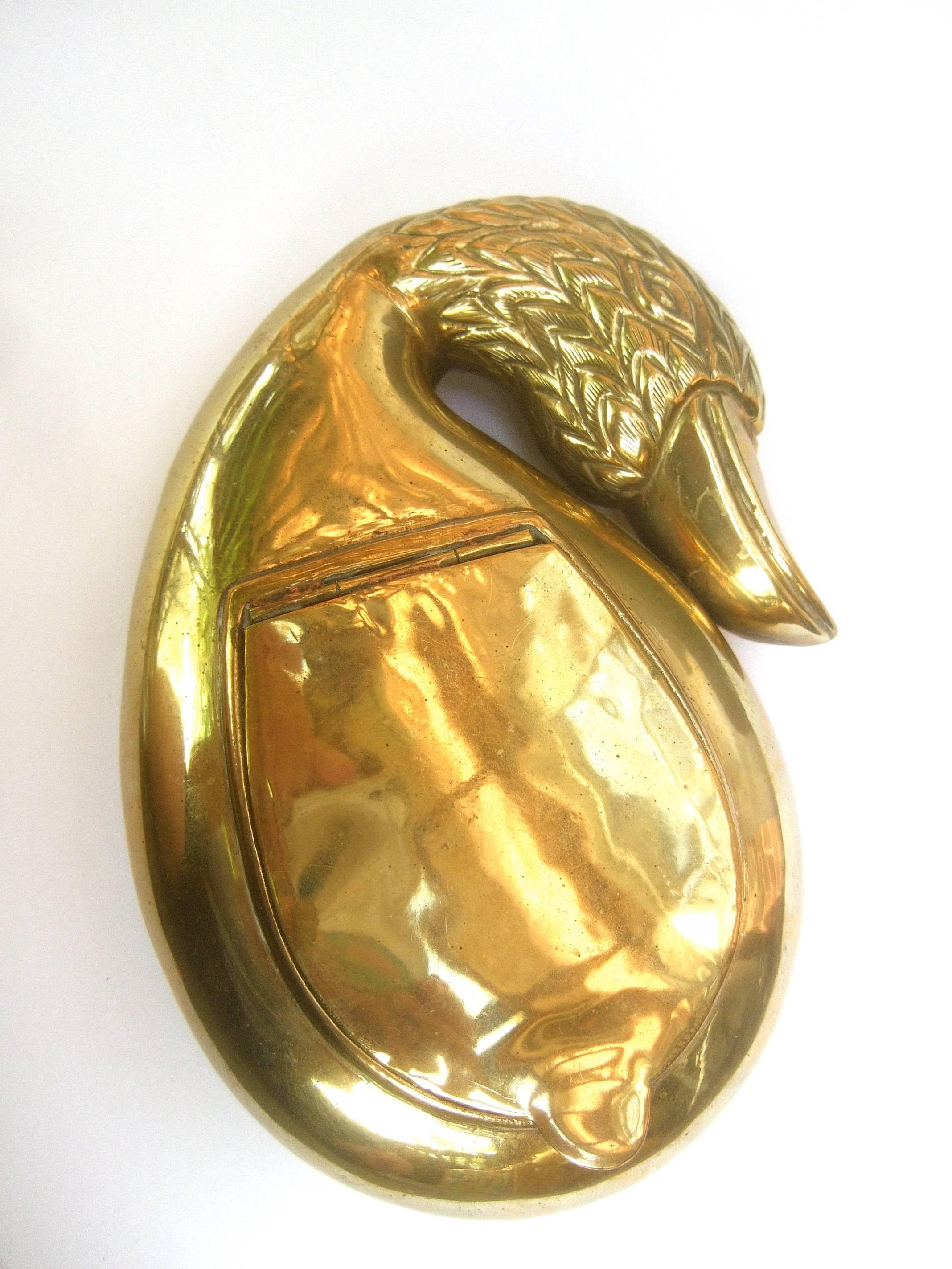 Exotic Brass Metal Bird Evening Bag ca 1980s 2