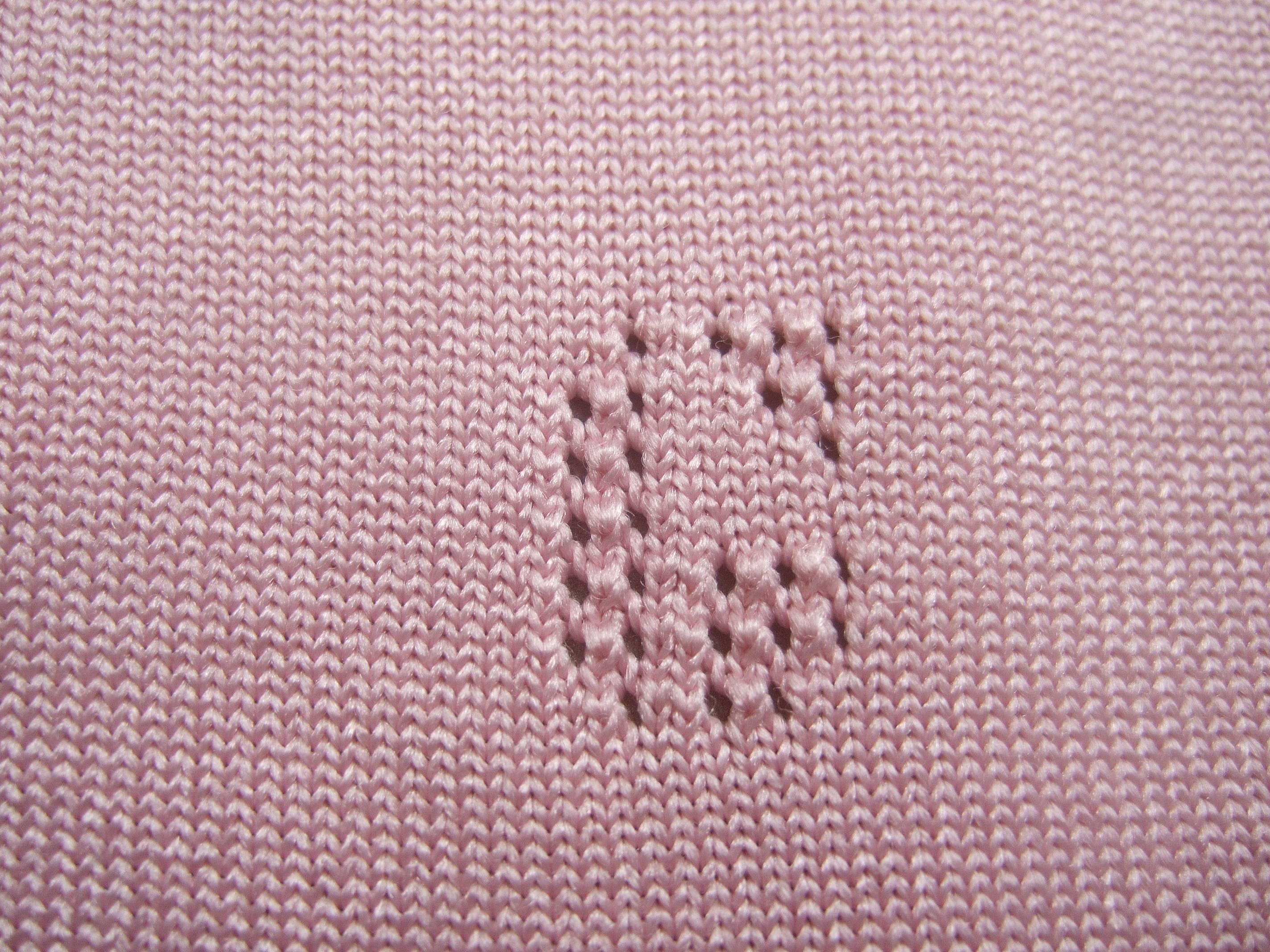 Givenchy Mauve Pink Logo Knit Twin Set ca 1970s  In Excellent Condition In University City, MO
