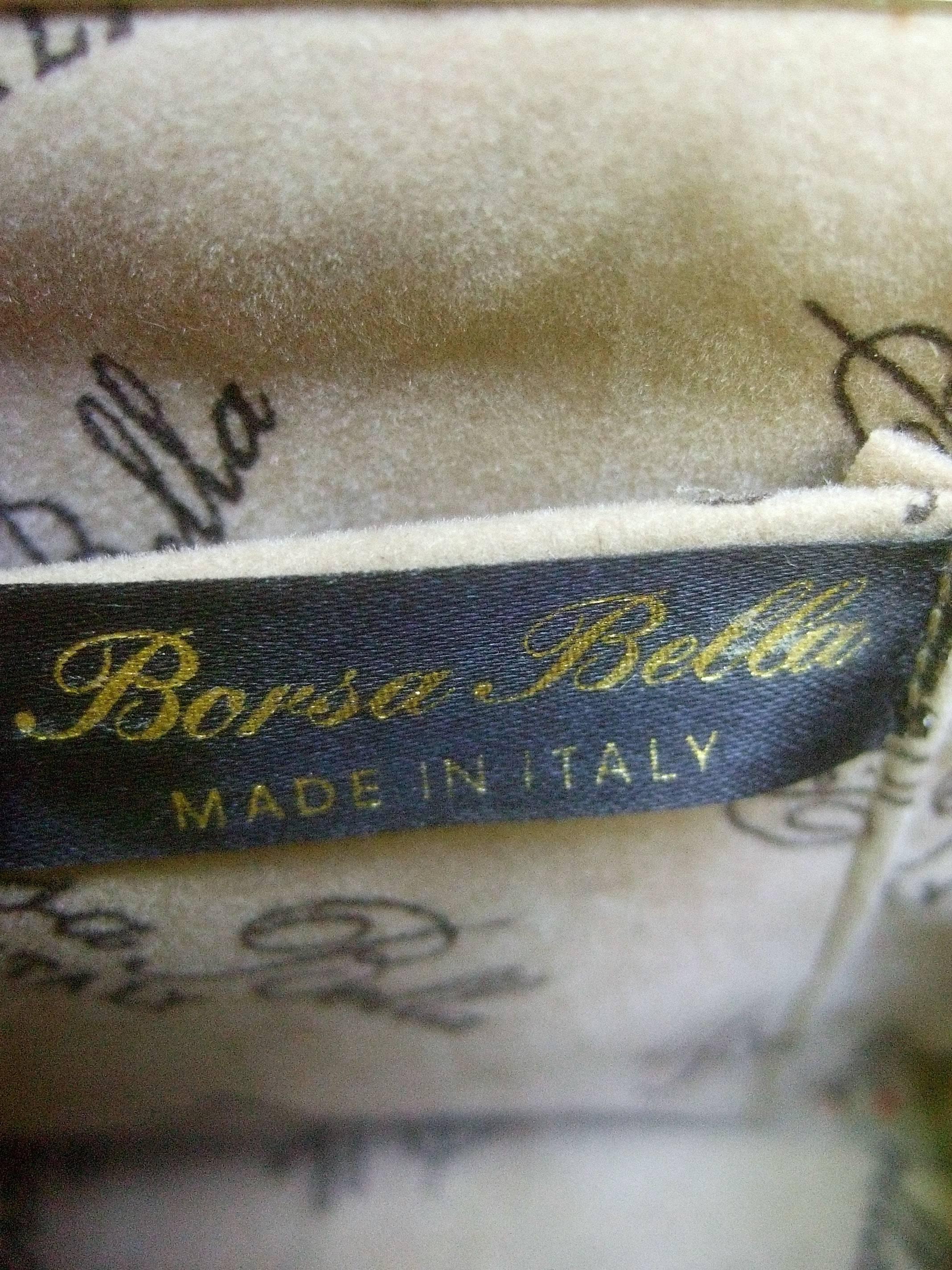 Borsa Bella Italian White Ostrich Leather Box Purse ca 1980s 2