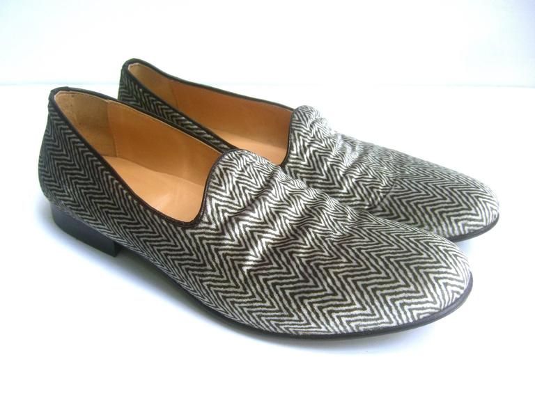 Men''s Italian Velvet Slipper Style Shoes Designed by Vero Cuoio Size 44 at  1stDibs