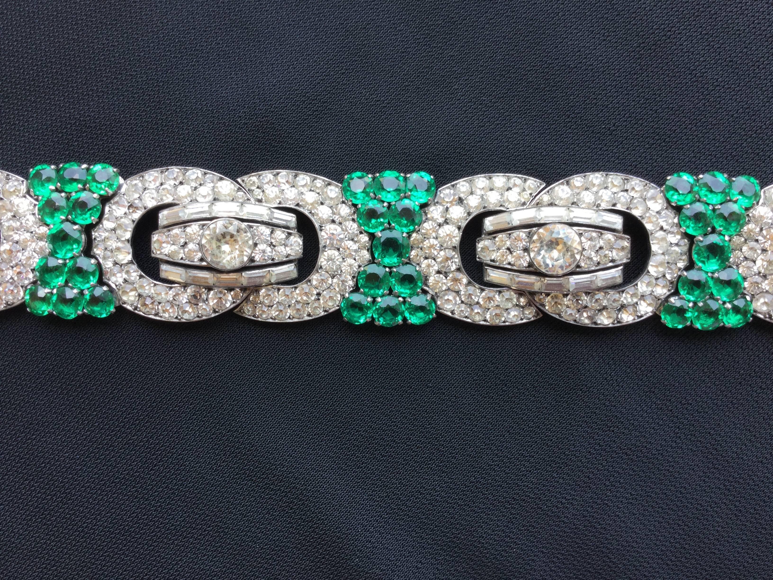 Super Rare Art Deco Sterling Bracelet by Knoll and Pregizer. 1930's. In Excellent Condition In University City, MO