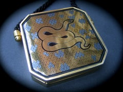 Italian Avant-garde Gilt Metal Serpent Design Minaudiere' Evening Bag c 1970s