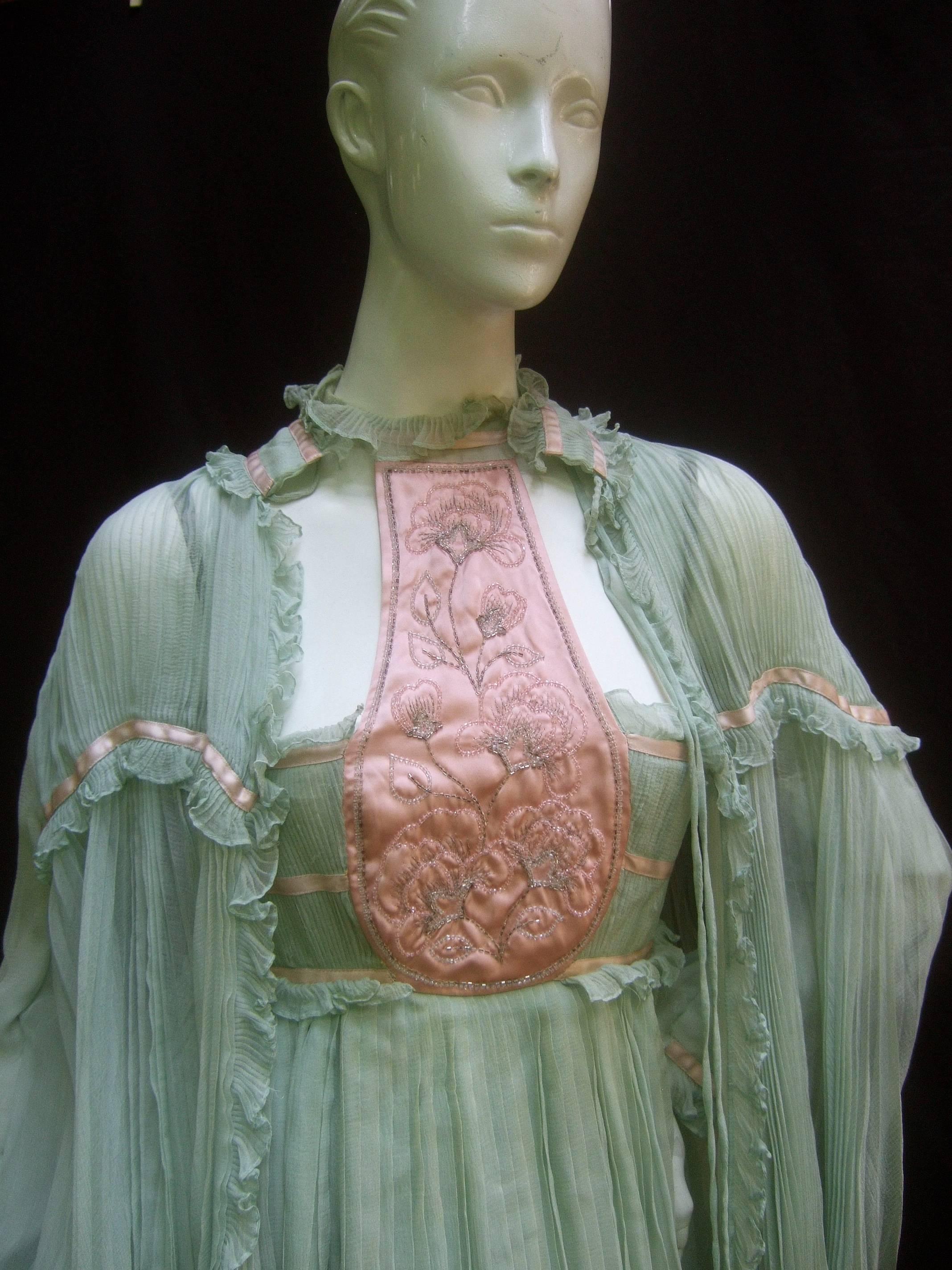 Bill Gibb Silk Chiffon Ensemble. Early 1970's. 1