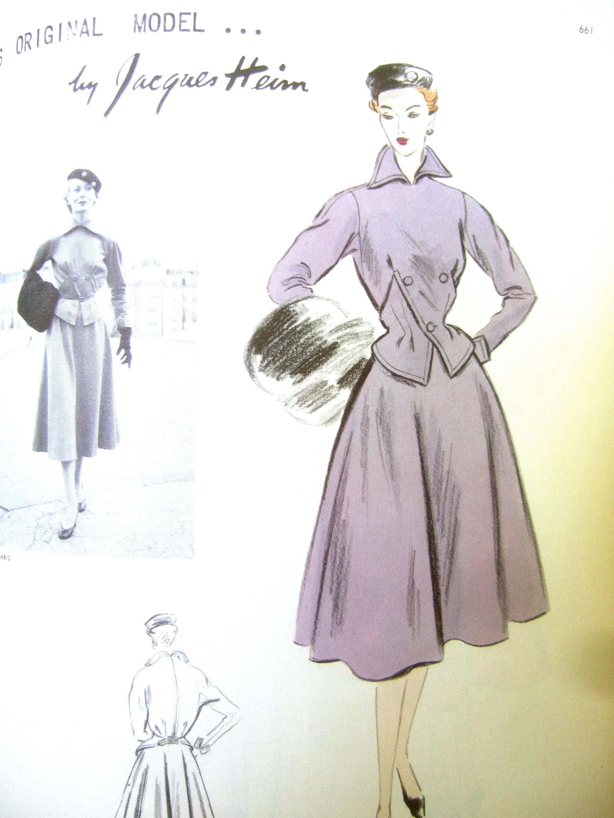 Gray 1952 Vogue Pattern Book with French Couture Illustrations  
