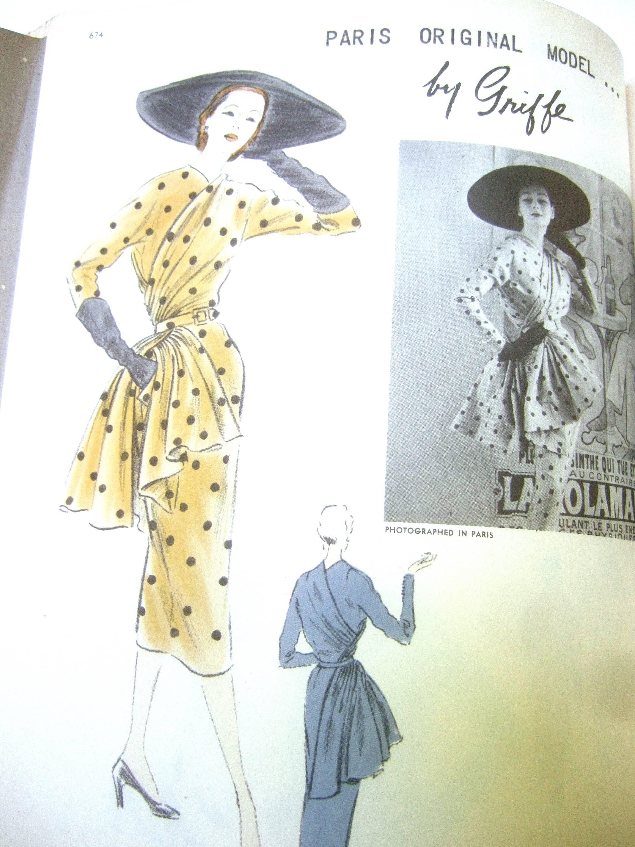 1952 Vogue Pattern Book with French Couture Illustrations   In Fair Condition In University City, MO