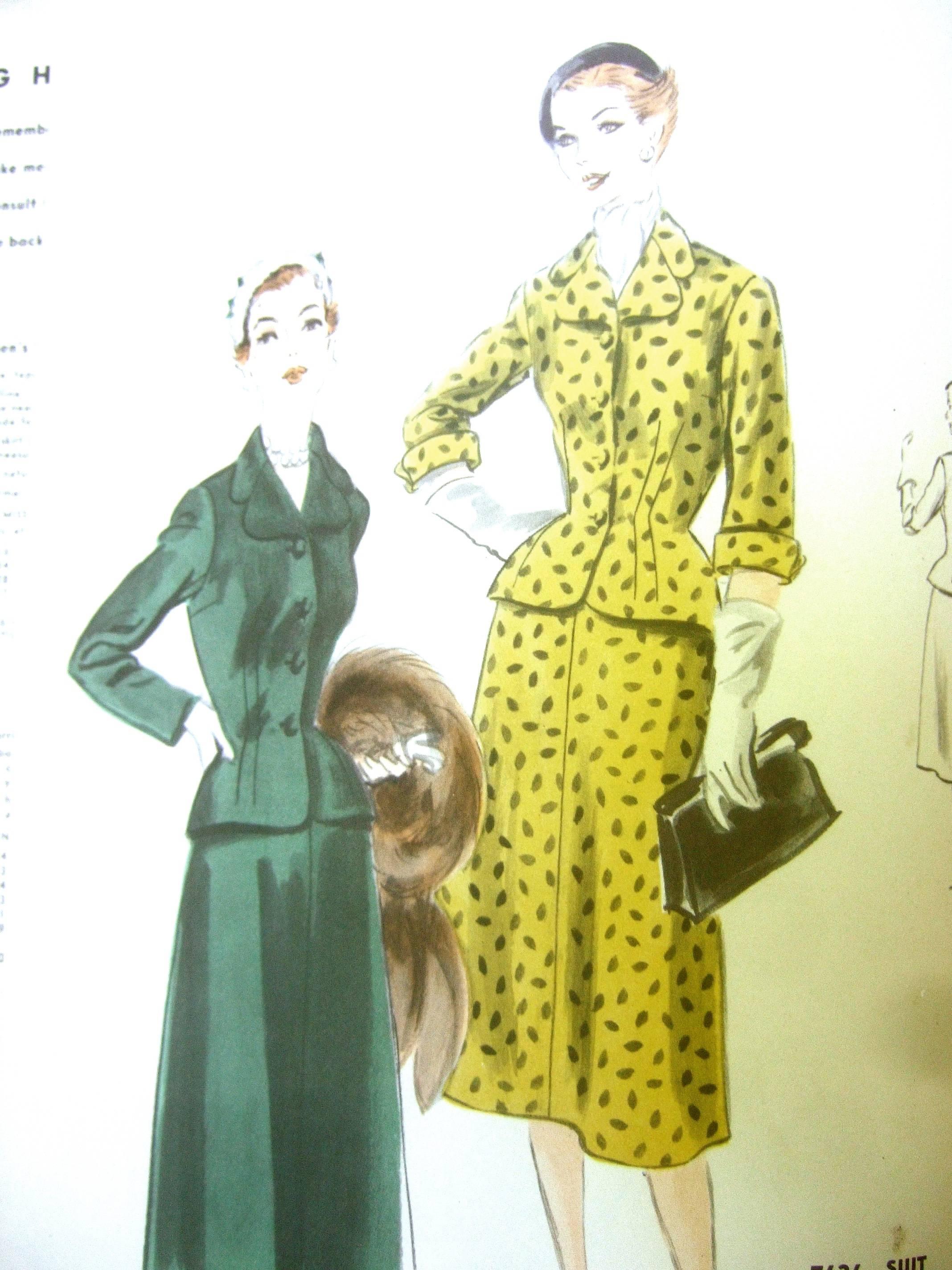 Women's 1952 Vogue Pattern Book with French Couture Illustrations  